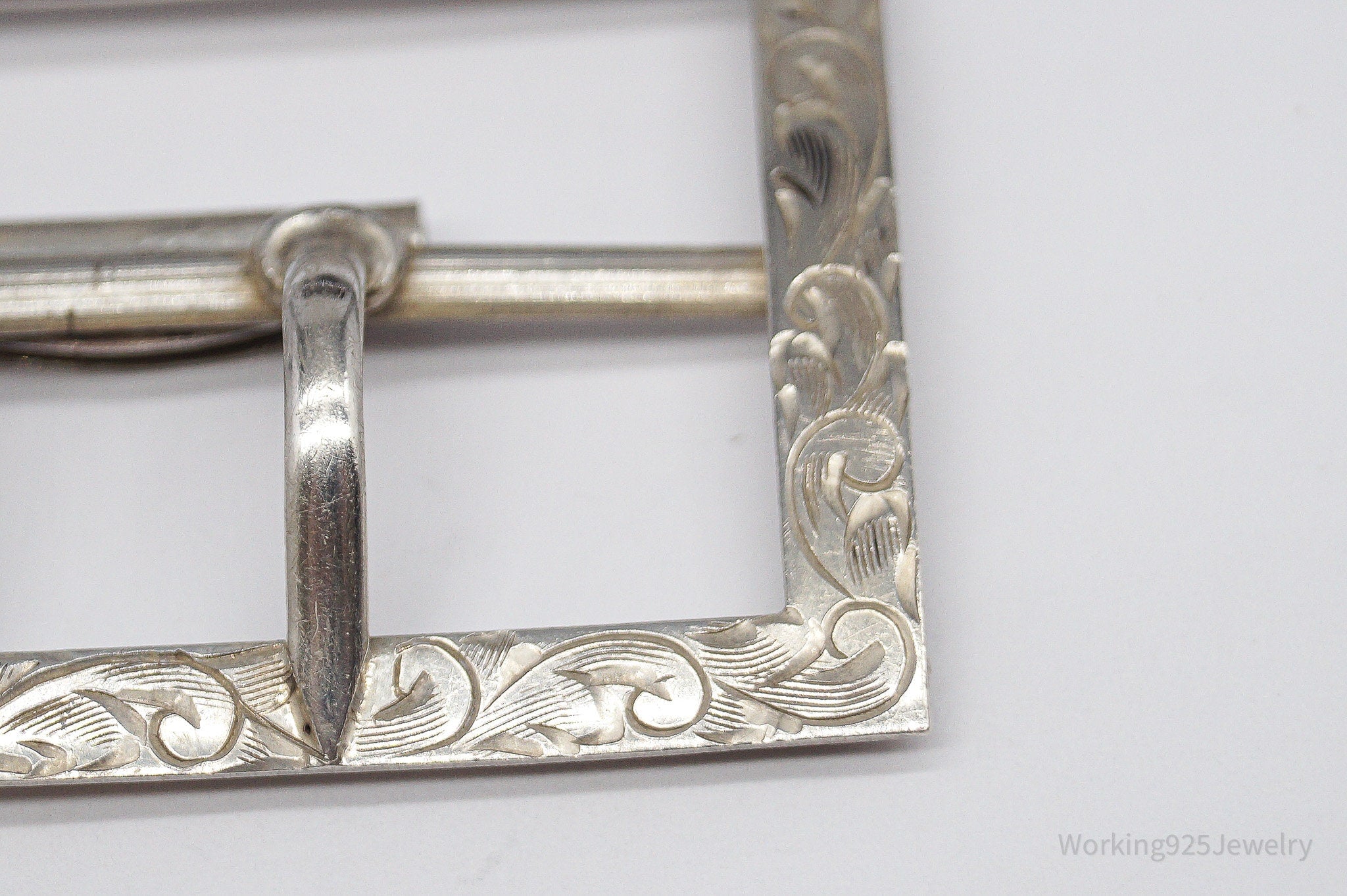 Antique 1907 Sterling Silver Belt Buckle