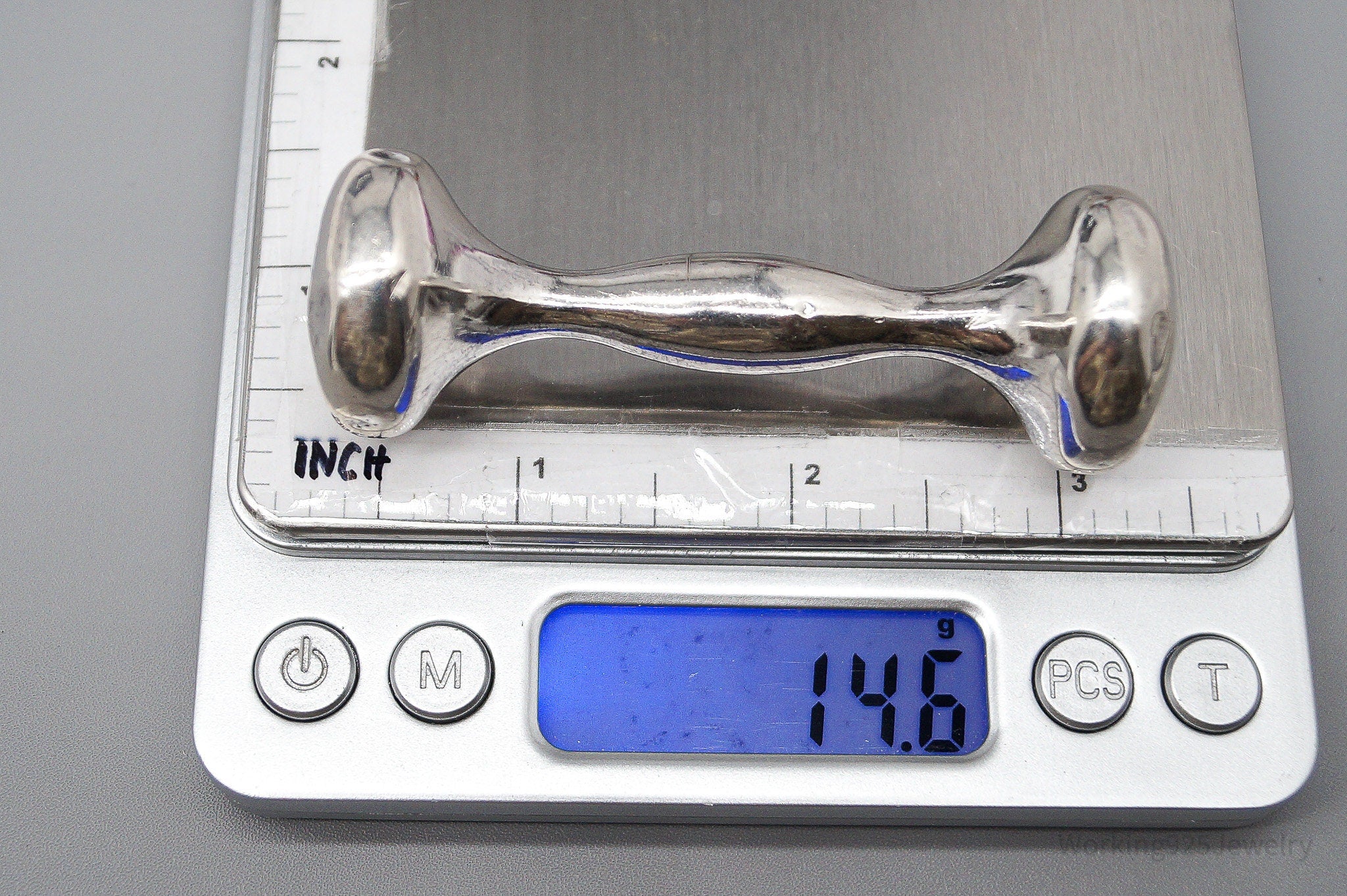 Antique Designer Lullaby Dated 1900 Large Sterling Silver Baby Rattle