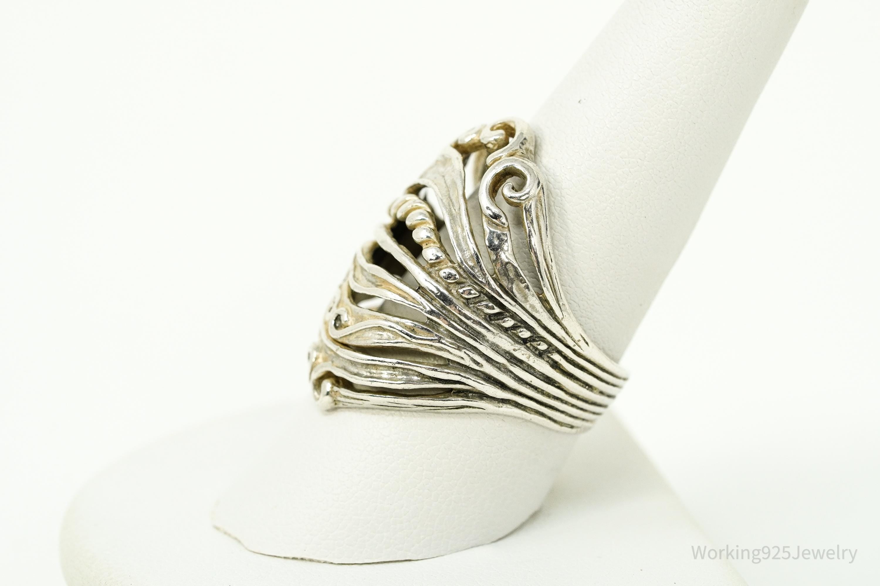 Vintage Israel Shablool Didae Sterling Silver Ring - Size 9.5