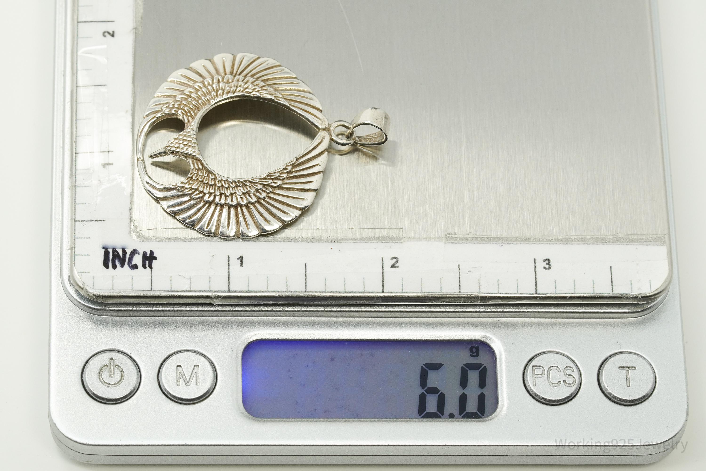 Vintage Sterling Silver Eagle Pendant