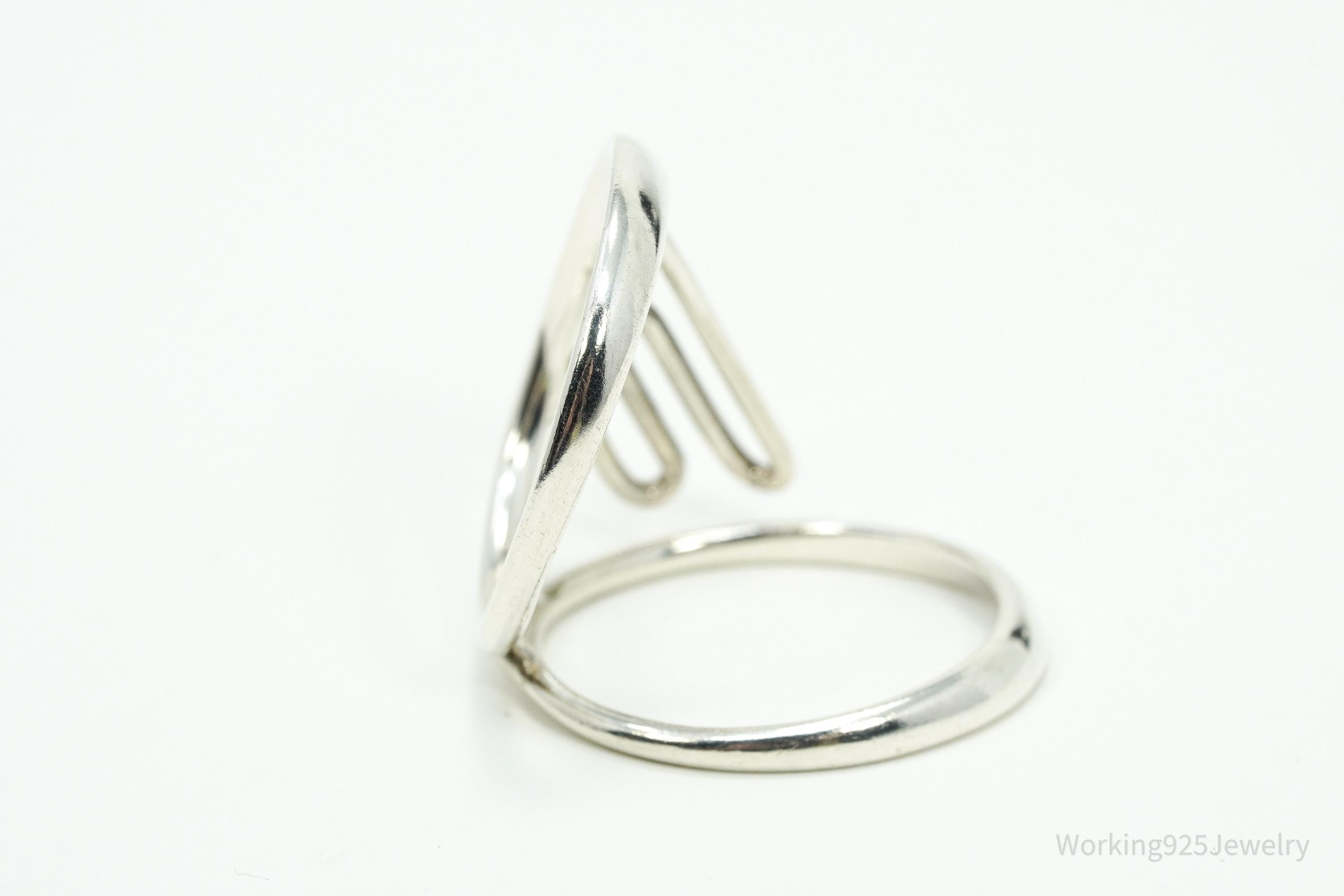 Vintage Thumb Splint Hyperextension Arthritis Silver Ring - Size 9.25