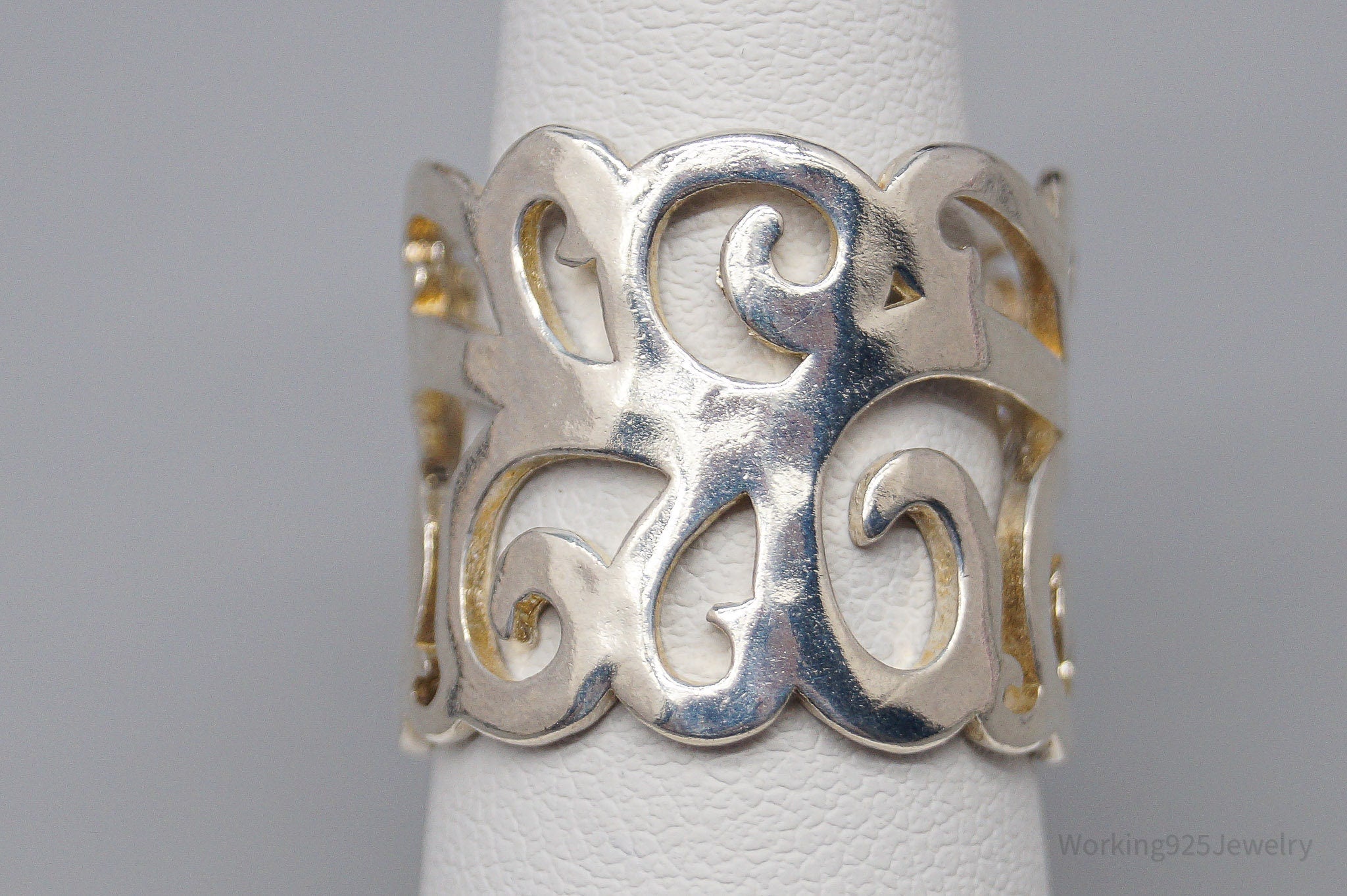 Vintage Designer Silpada Retired "Eden" Sterling Silver Ring - Size 7.75