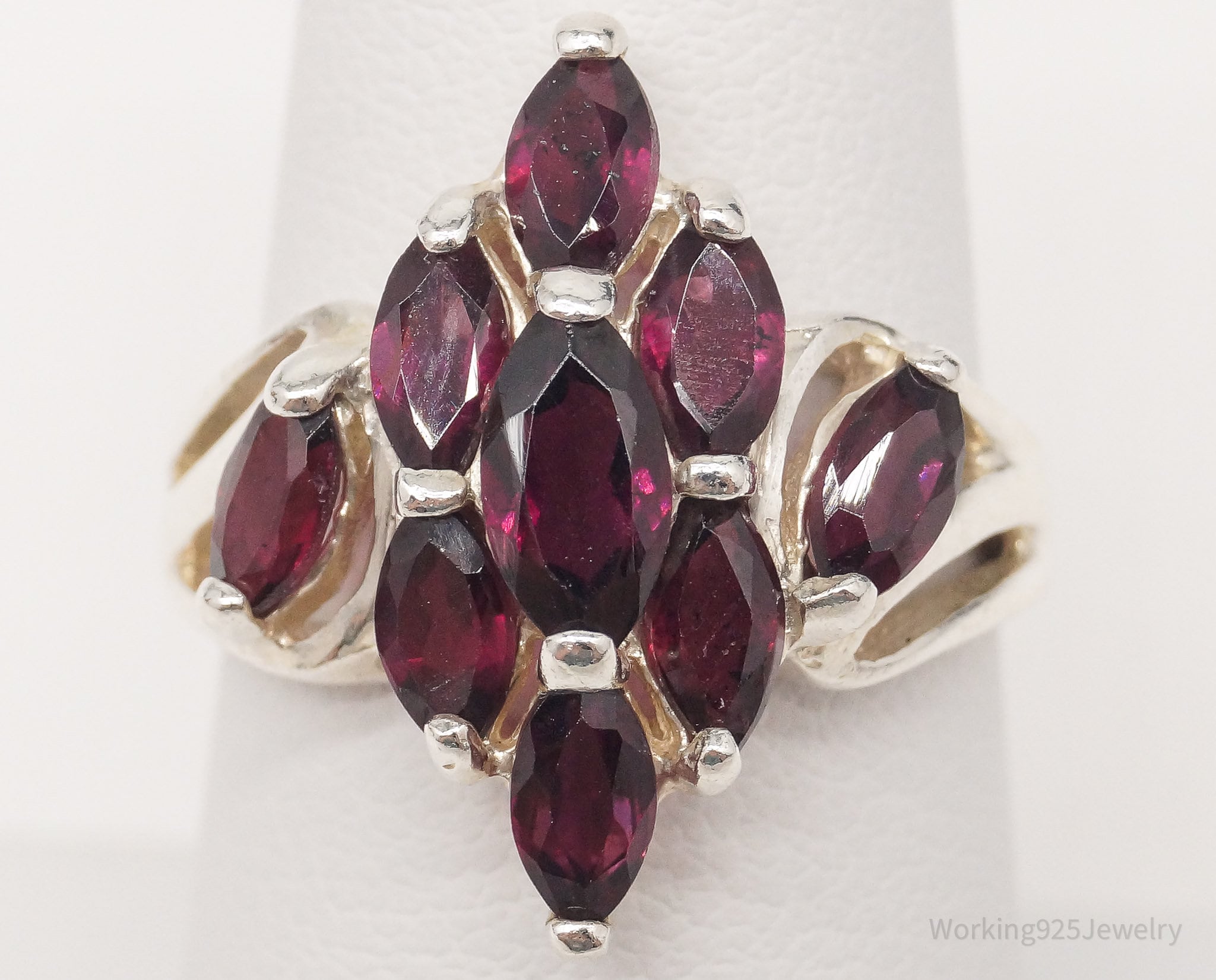 Vintage Avon Rhodolite Garnet Sterling Silver Ring - Size 7