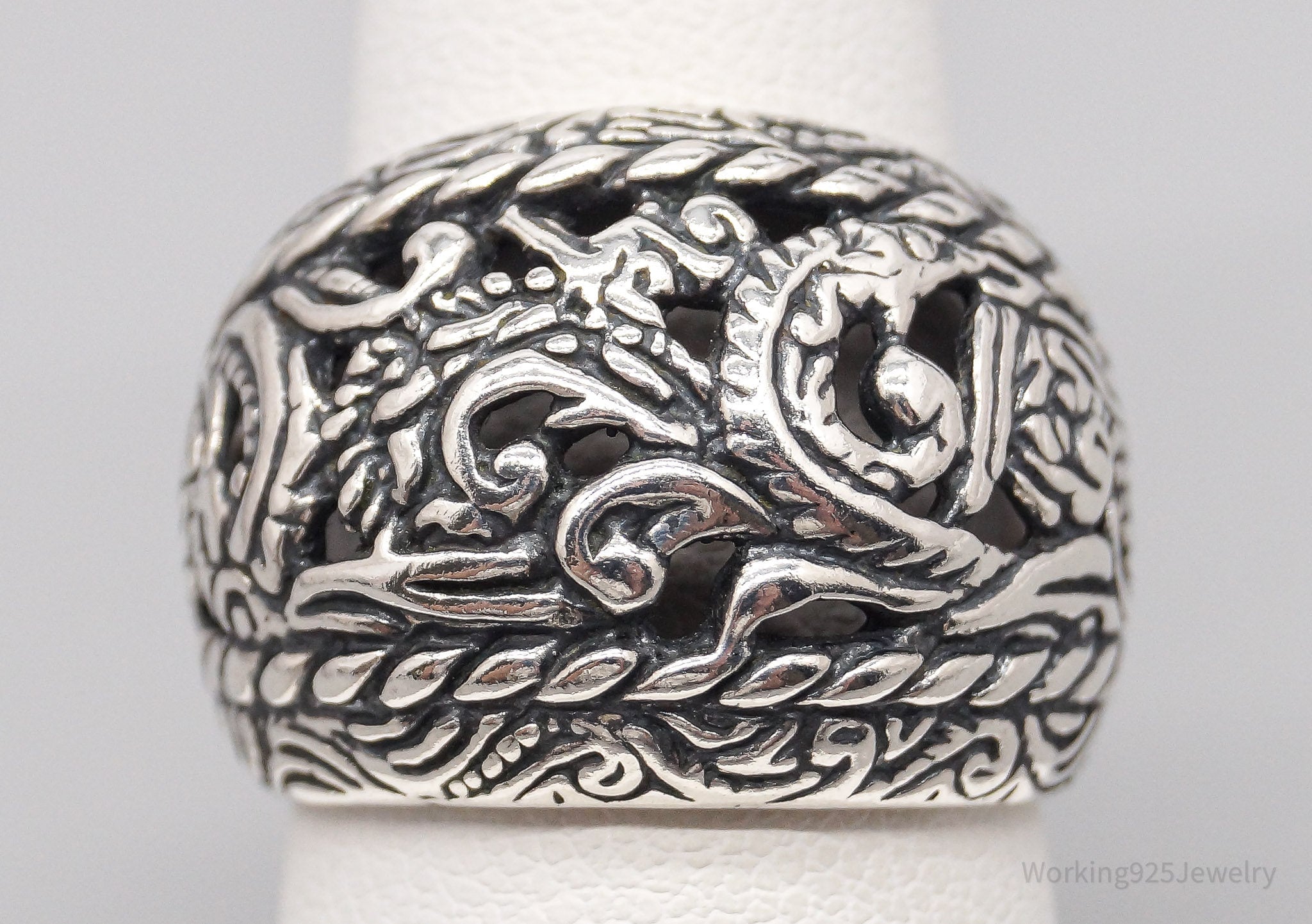 Vintage Native Designer Carolyn Pollack Relios Sterling Silver Ring - Size 7.25