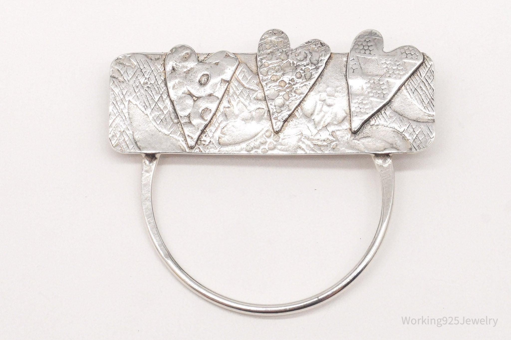 Vintage Designer Katie Enewold Handcrafted Whimsical Sterling Silver Brooch