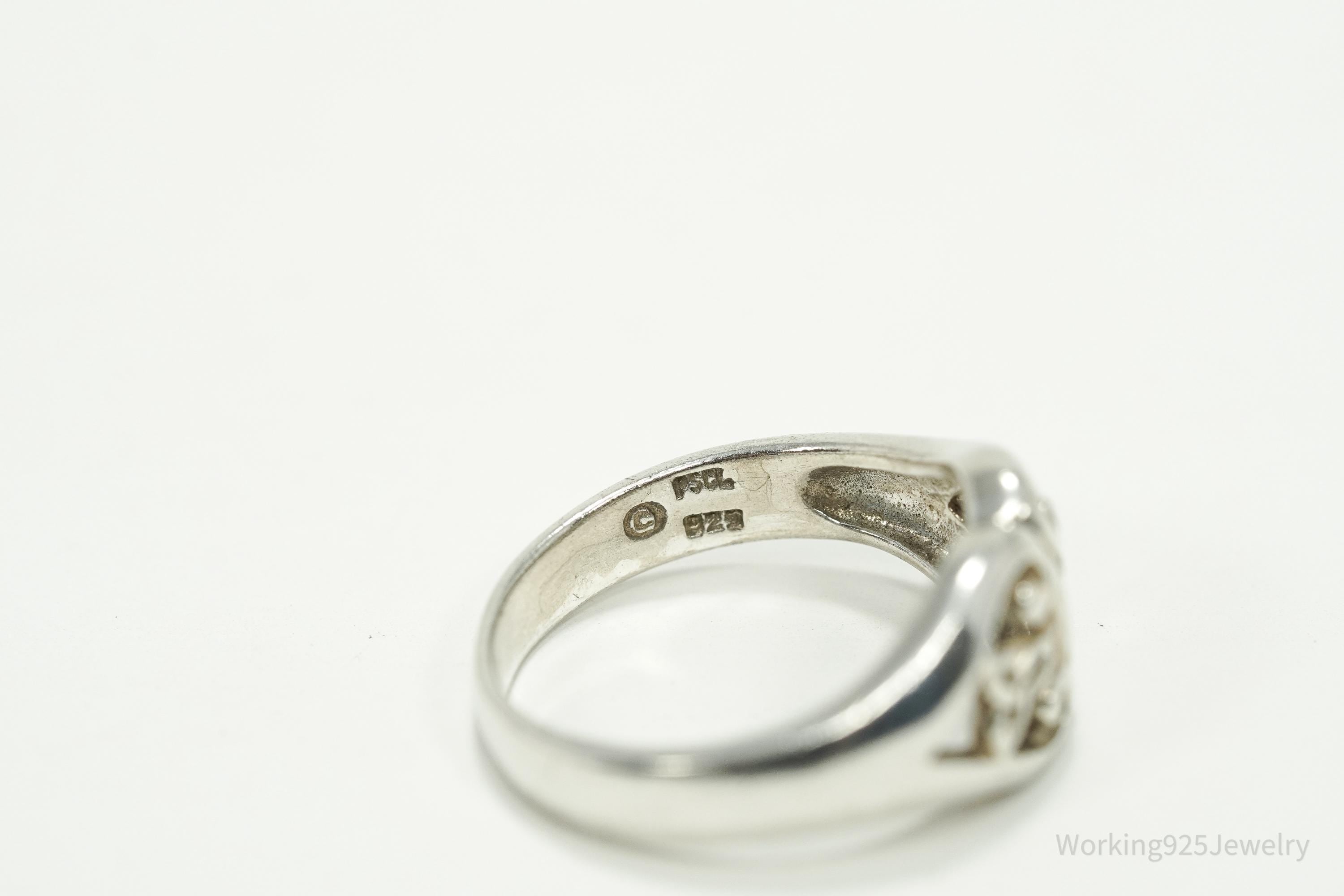 Vintage PSCL Trinity Celtic Knot Sterling Silver Ring - Size 7