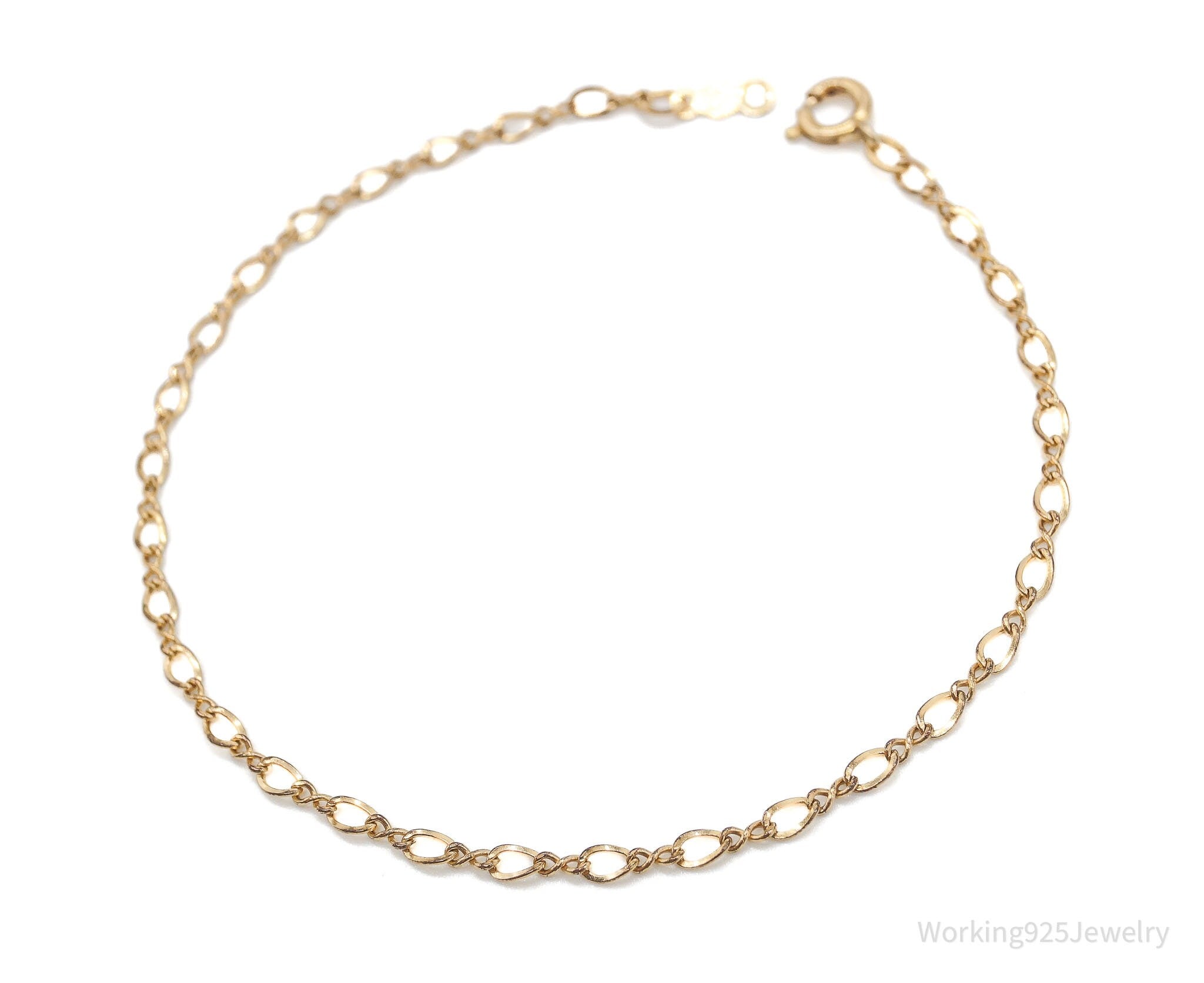 Vintage 1/20 12K Gold Filled Figure Eight Chain Bracelet