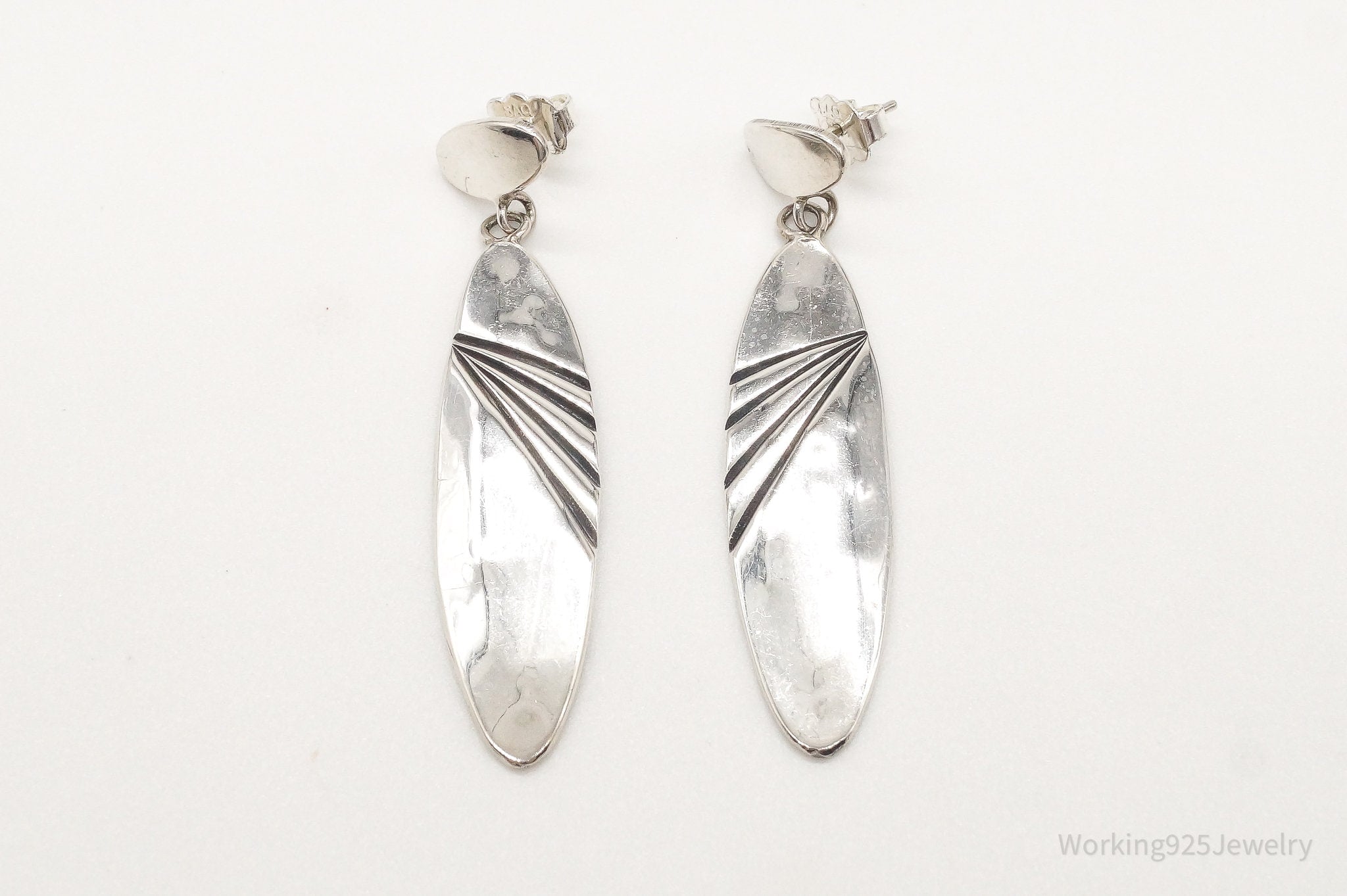 Vintage Native American Sterling Silver Earrings