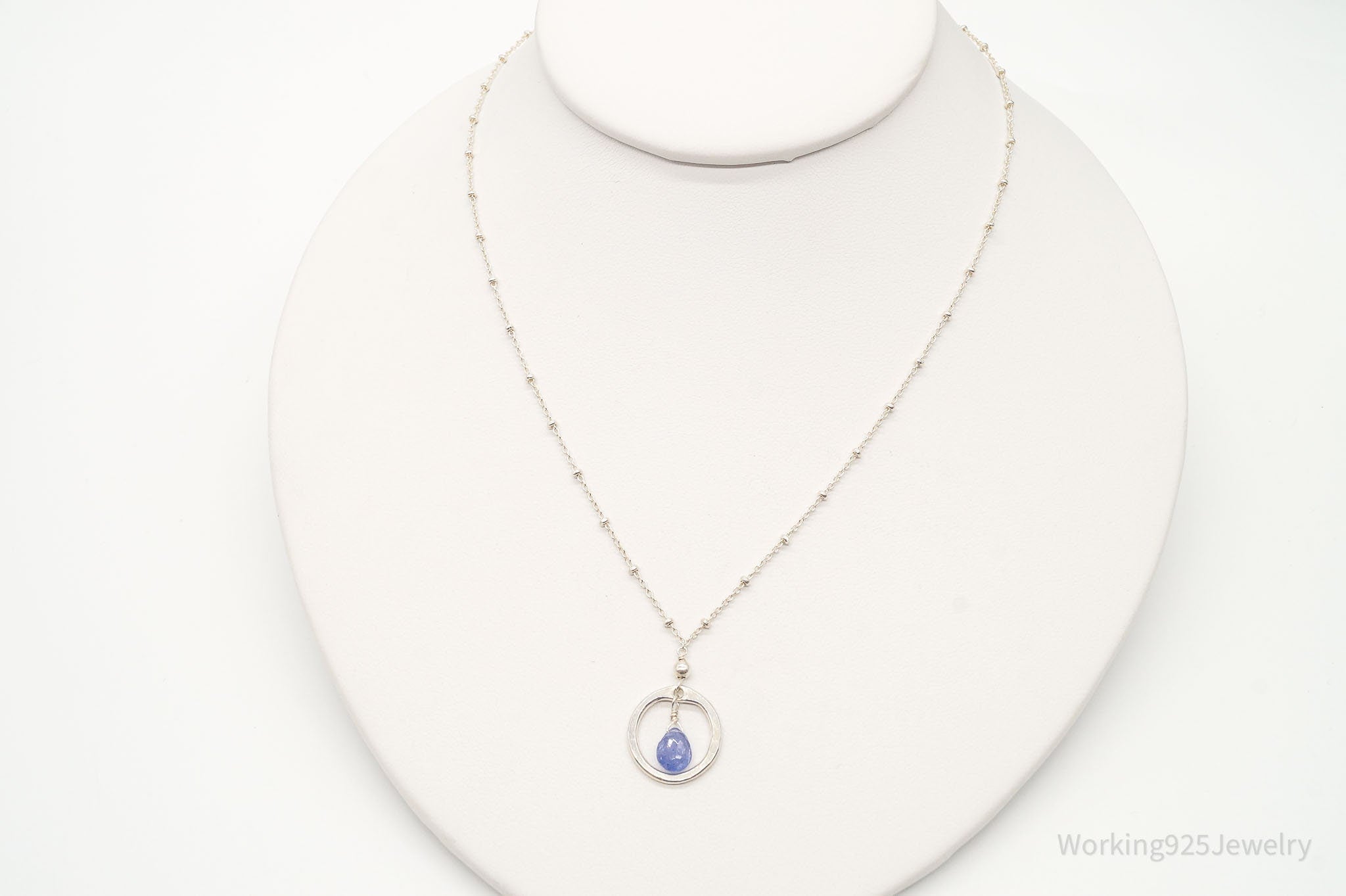 Vintage Violet Crystal Sterling Silver Necklace