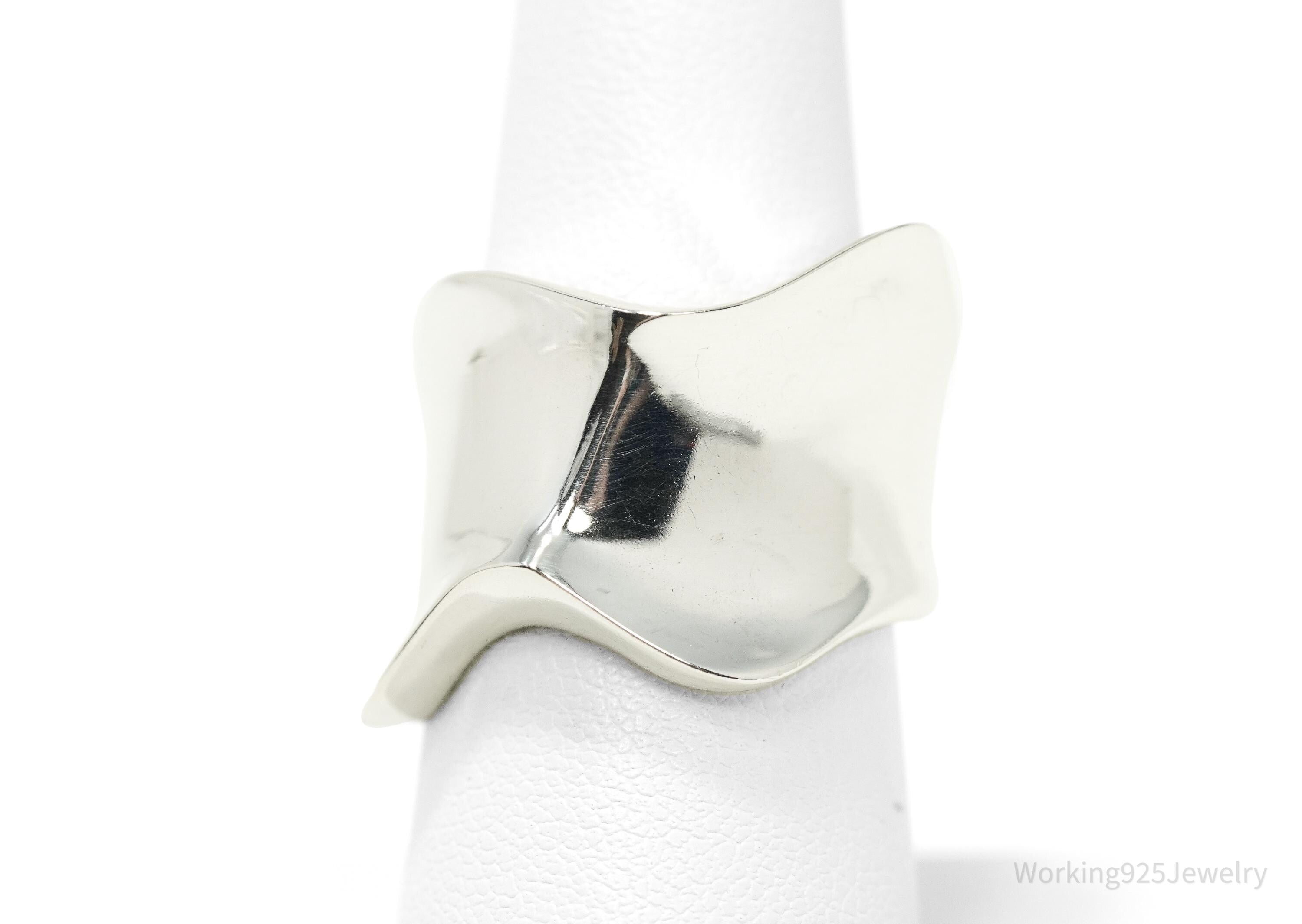 Vintage Italian Sterling Silver Ring - Size 7.75