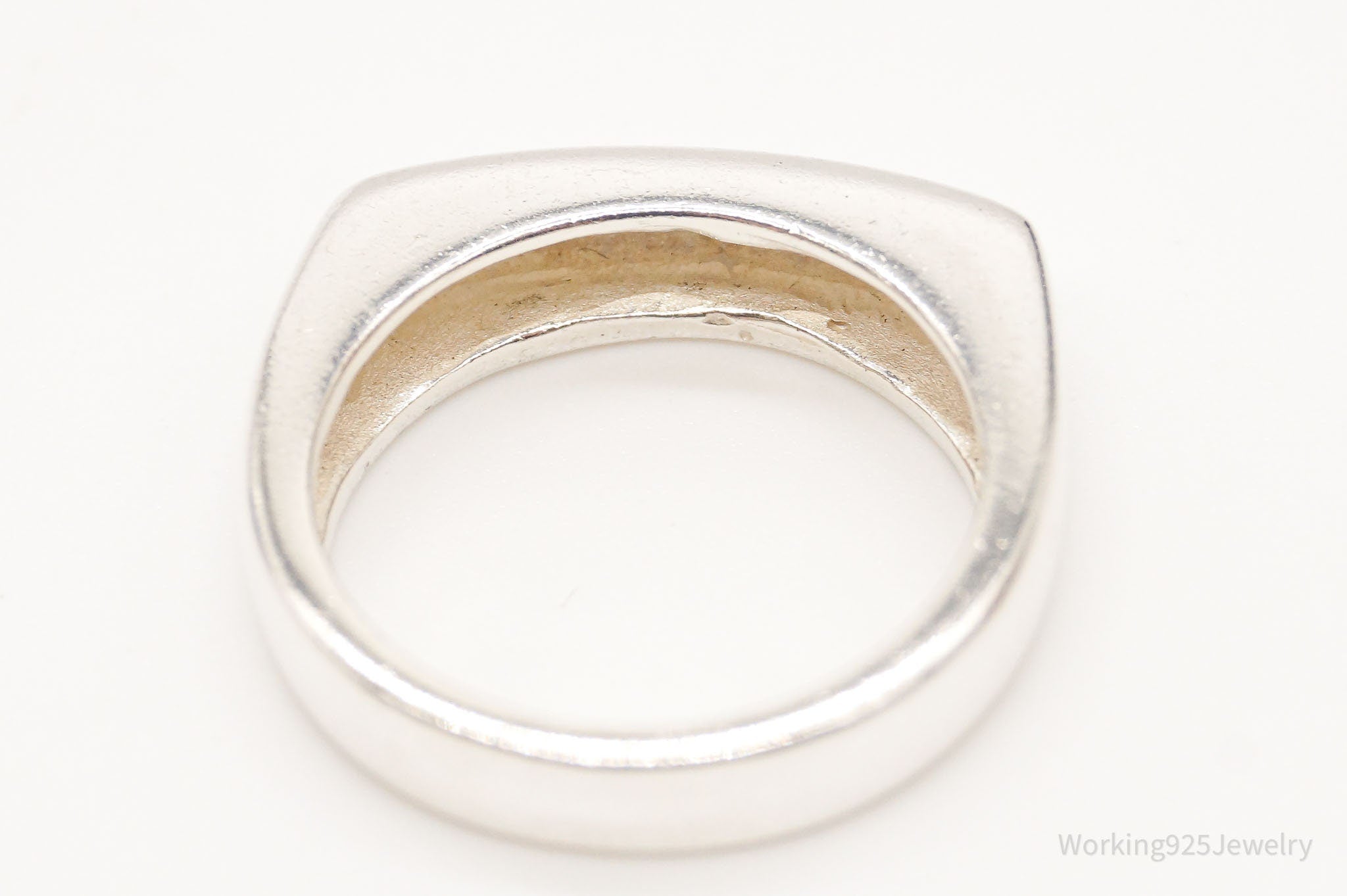 Vintage Modernist Style Sterling Silver Band Ring - Size 5.75