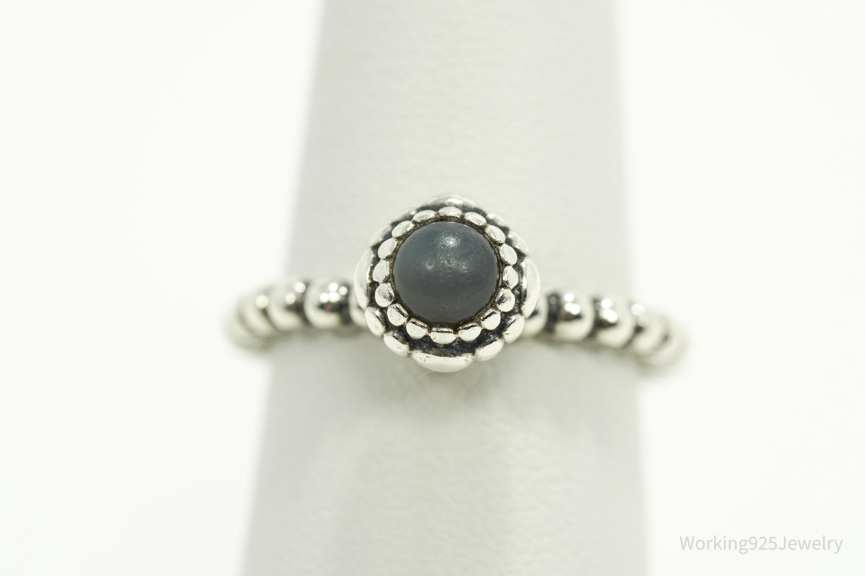 Designer Pandora March Birthday Blooms Sterling Silver Ring - Size 7