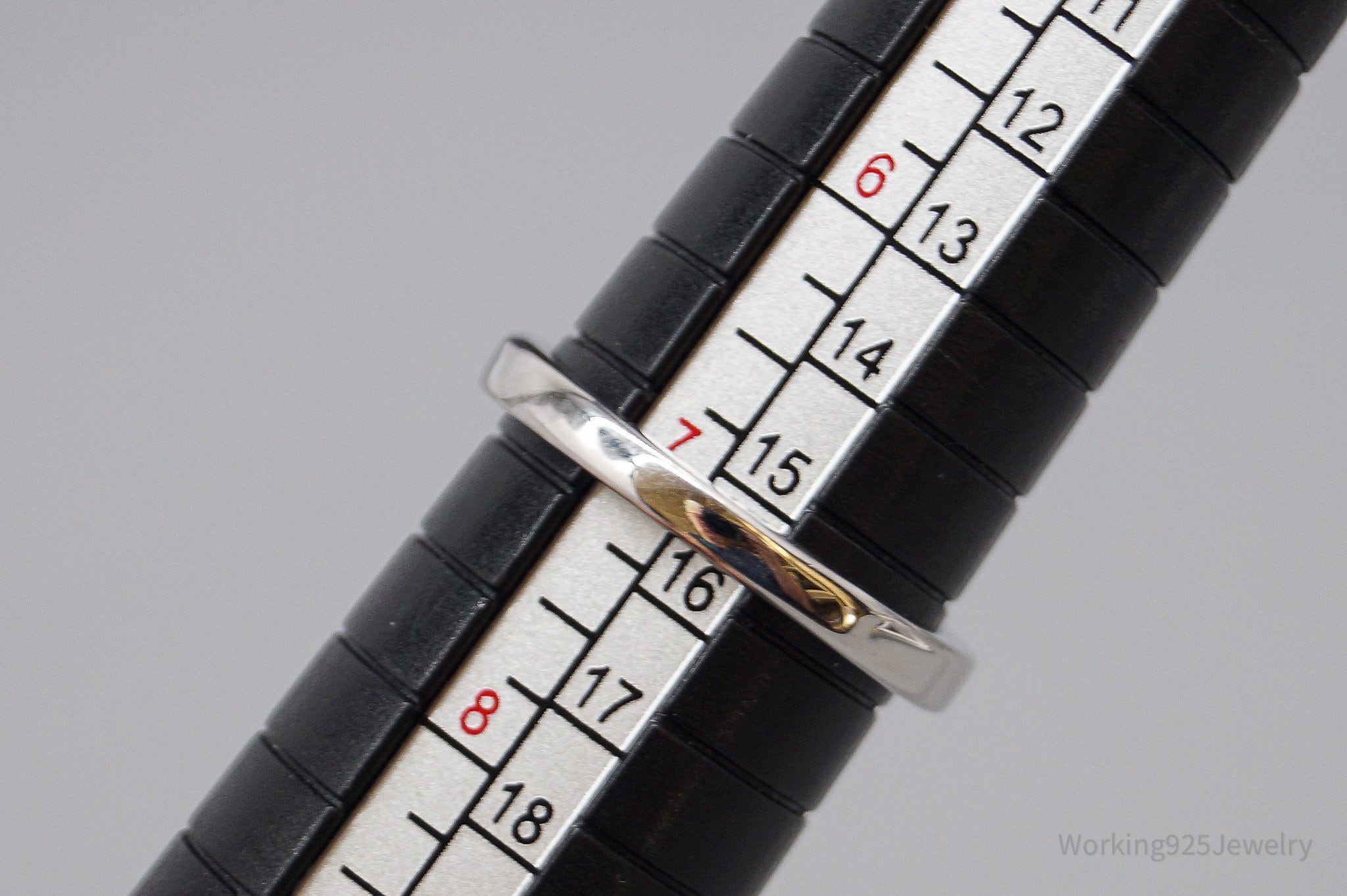 Vintage Designer FAS Large Cubic Zirconia Sterling Silver Ring - Size 7