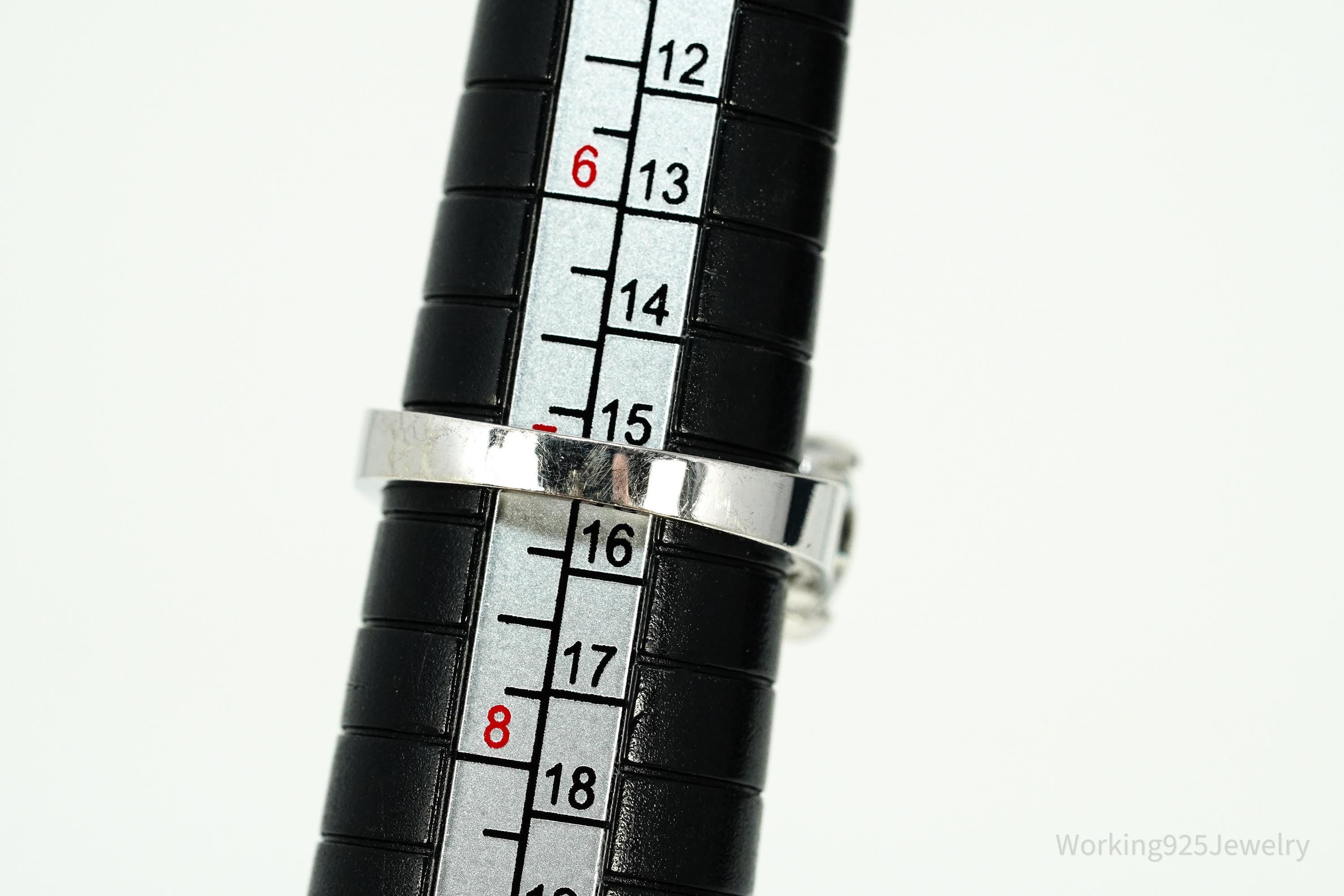 Vintage Cubic Zirconia Sterling Silver Ring Size 7