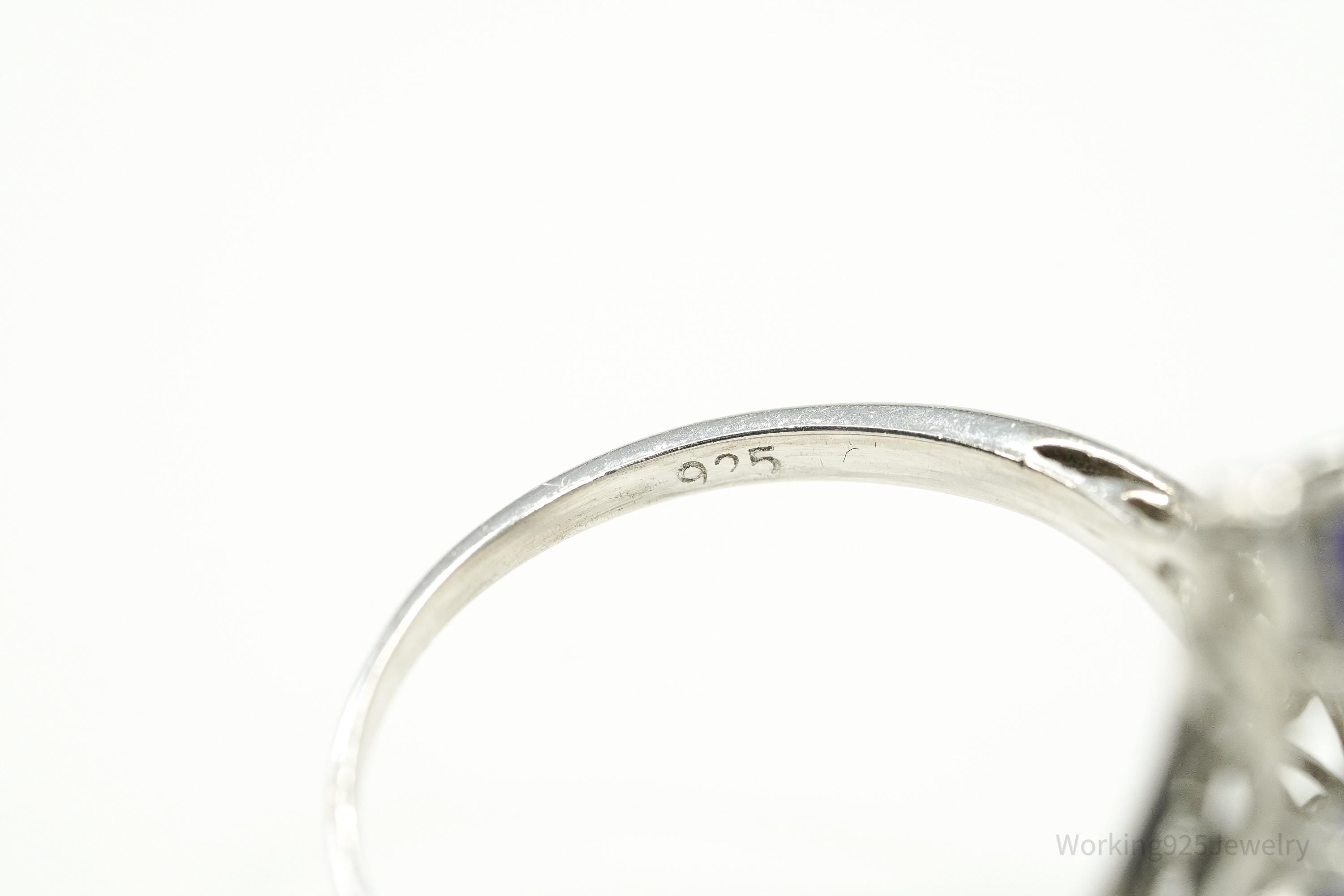 Designer STAUER Tanzanite Sterling Silver Ring - Size 10