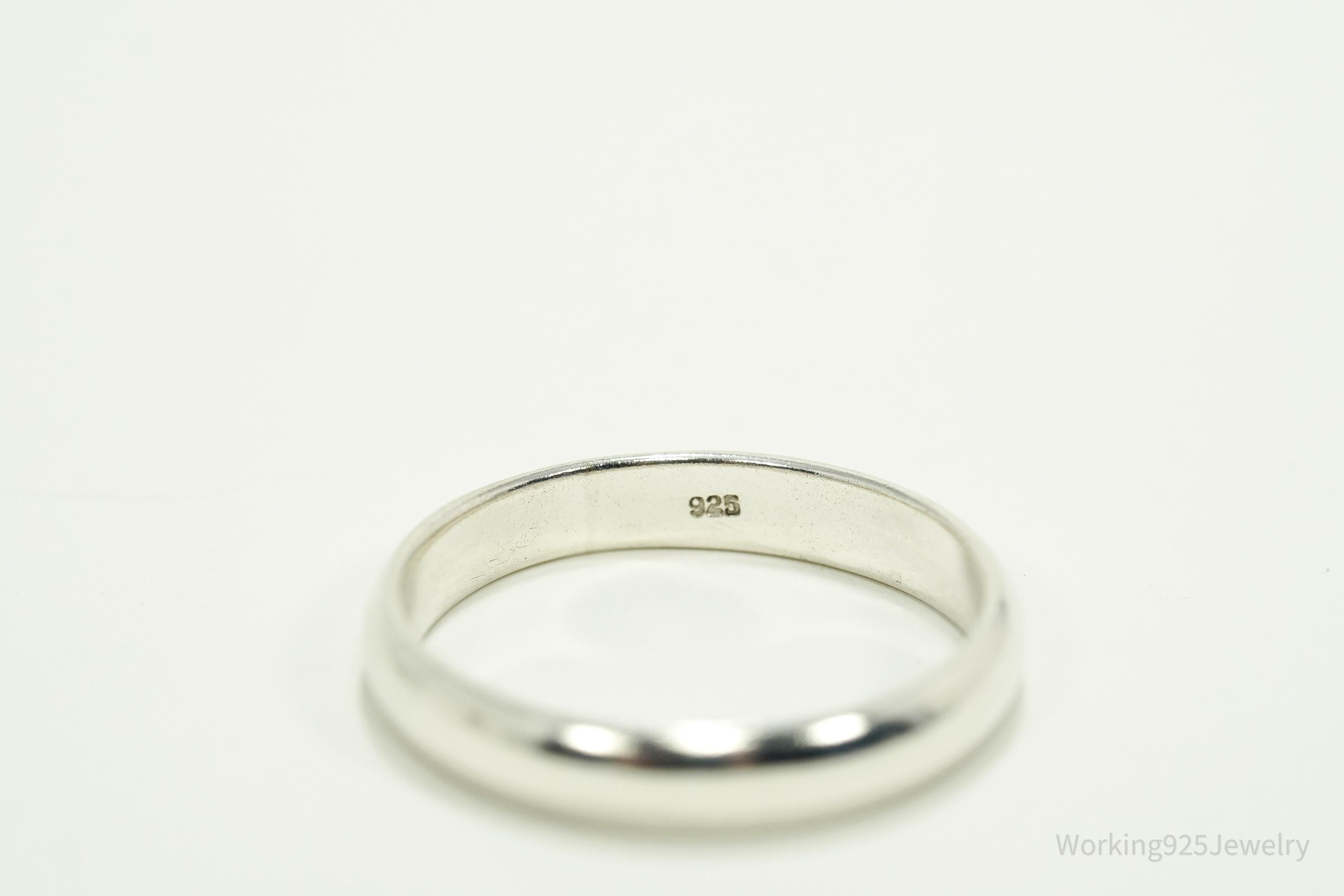 Vintage Sterling Silver Band Ring - Size 9.25