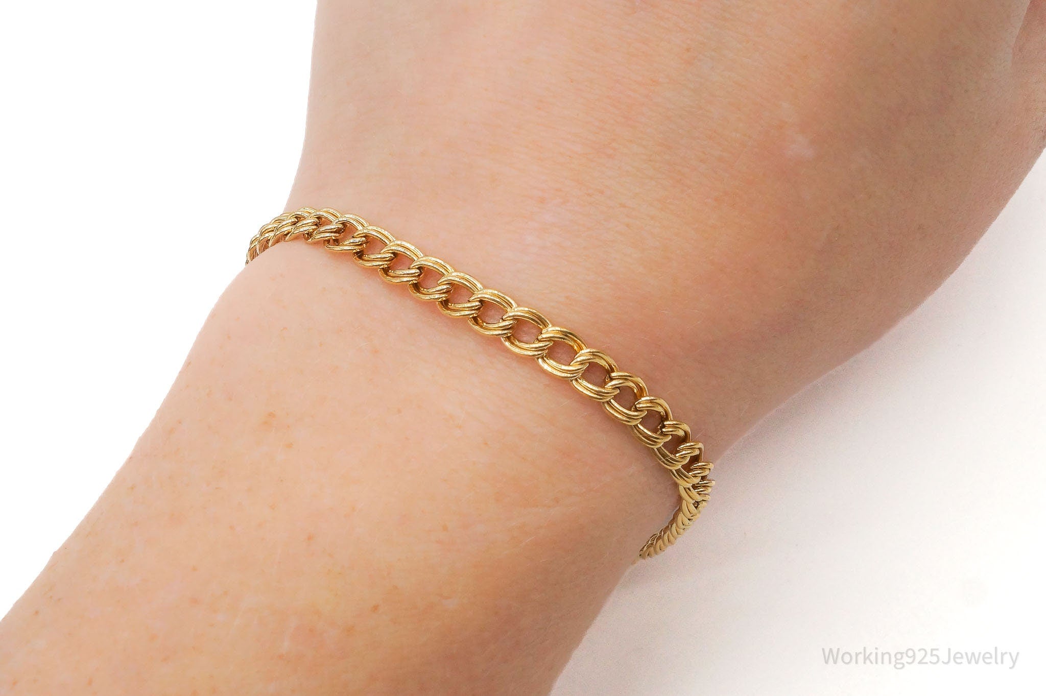 Vintage AJC Co Retro 1940s 1/20 12K Gold Filled Chain Bracelet