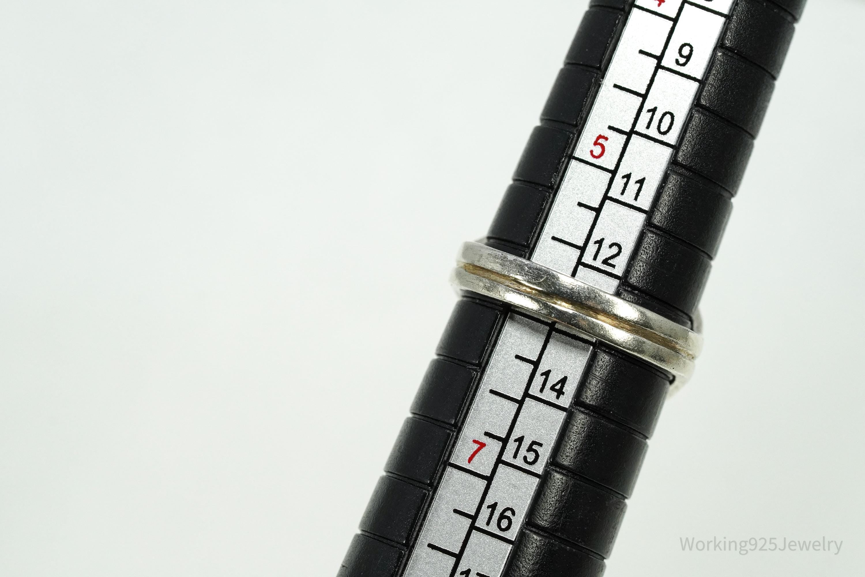 Vintage Native American Turquoise Sterling Silver Ring - Size 6