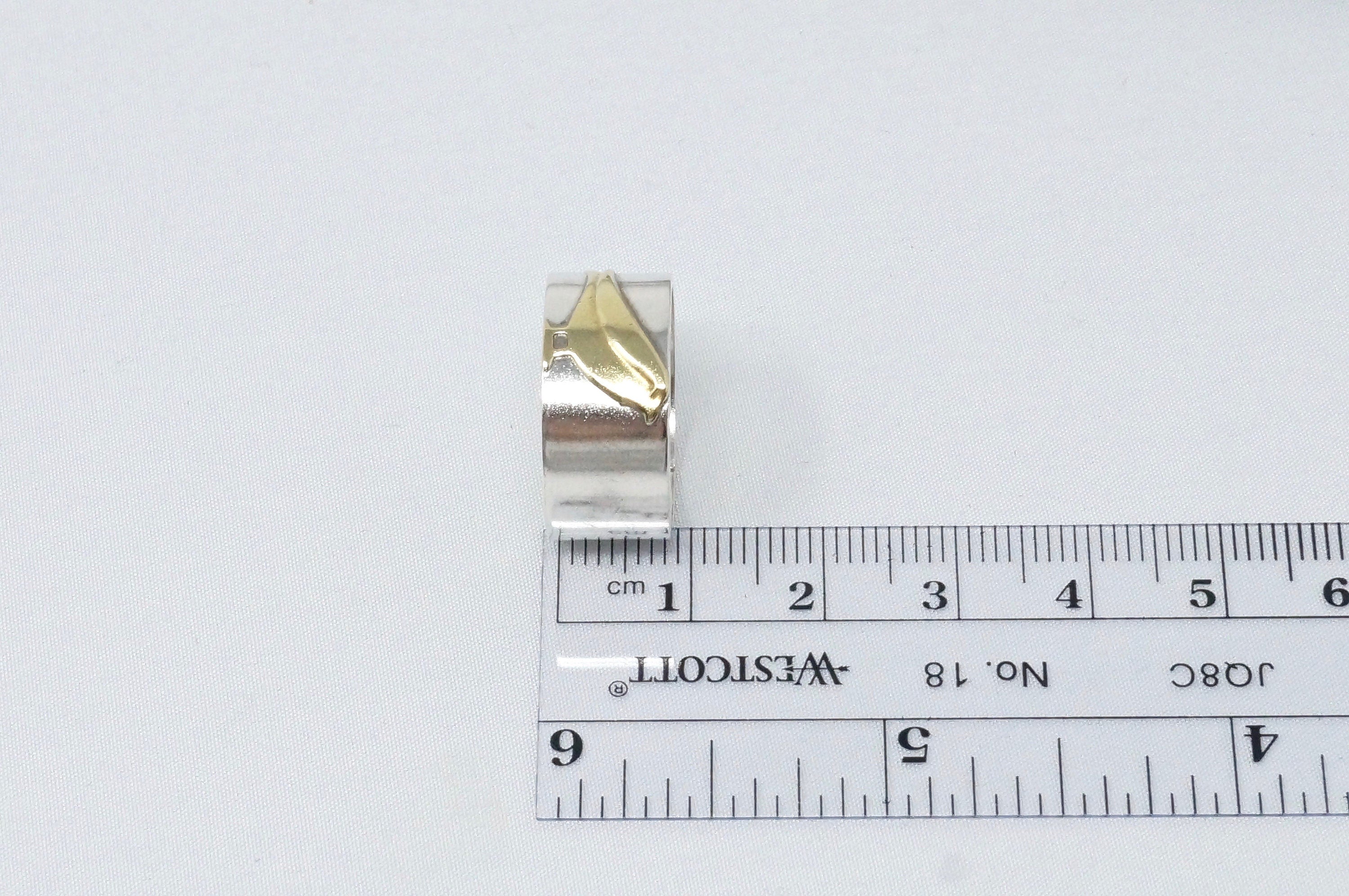 Beautiful Vintage Gold Vermeil Bird Lover Sterling Silver Band Ring - Size 7.75 -