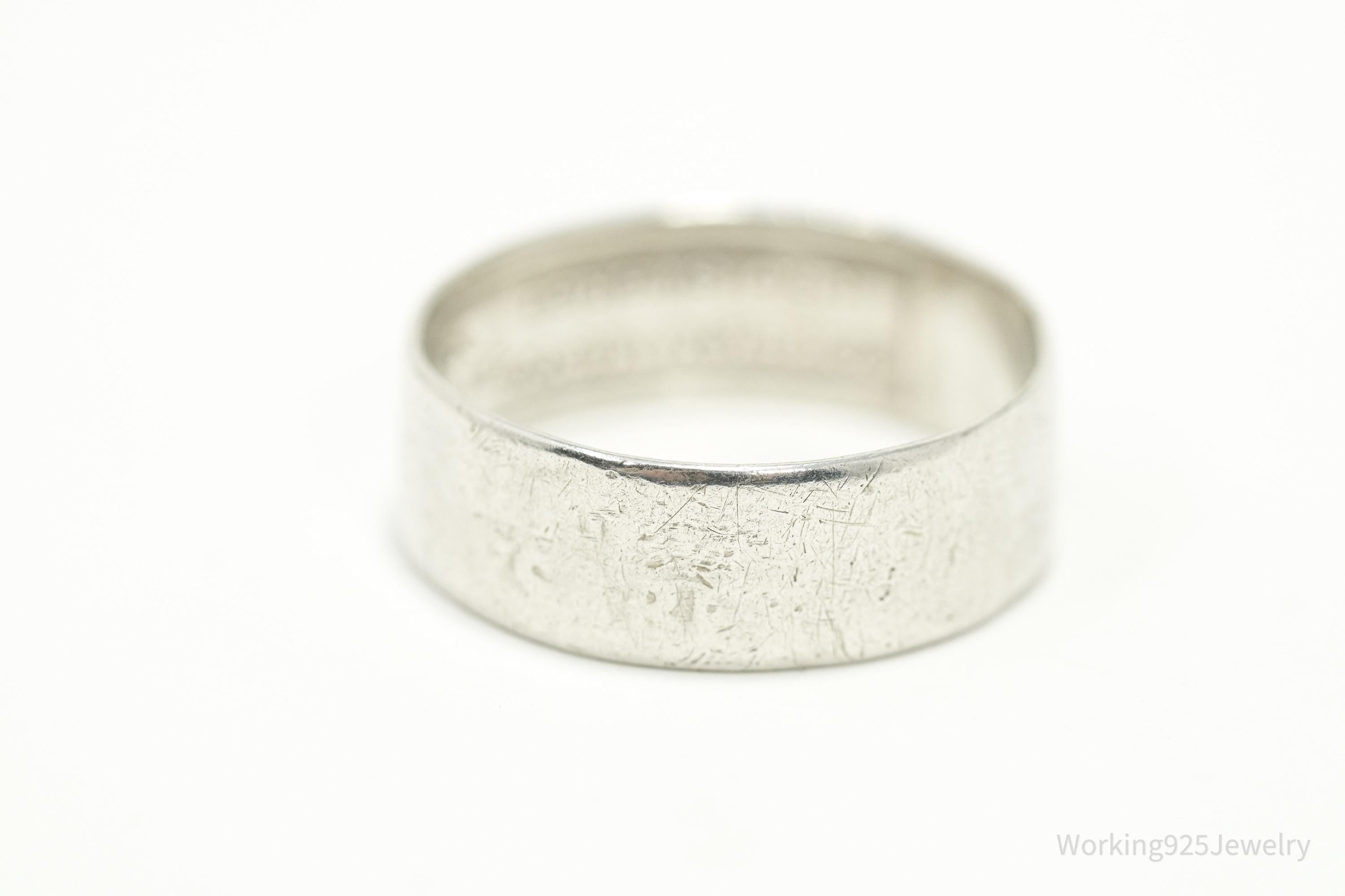 RARE Antique 1892 Gorham Sterling Silver Chicago Columbian Exposition Isabella Souvenir Ring Size 8.75