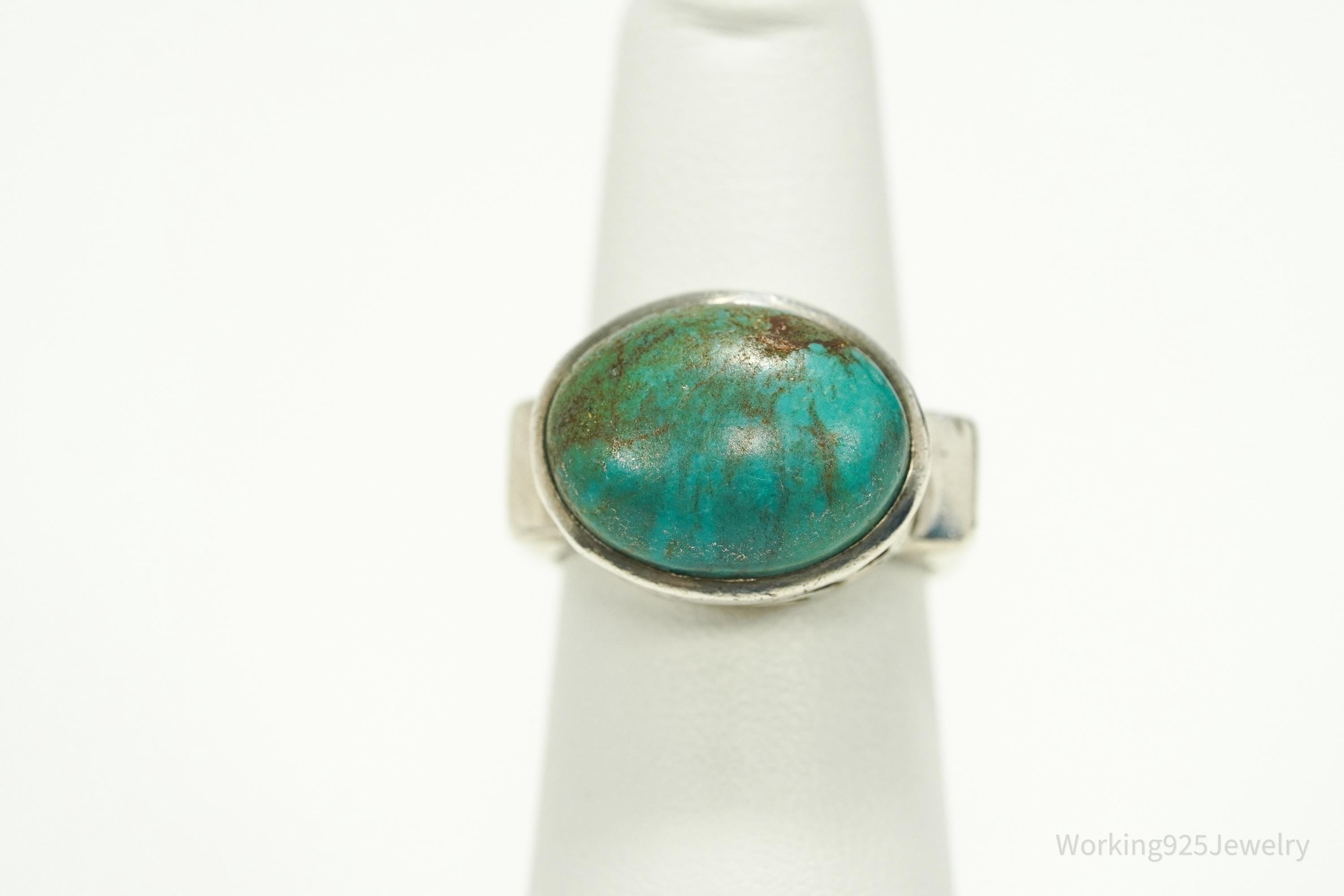Vintage Designer Silpada Retired Turquoise Sterling Silver Ring - Size 6.25