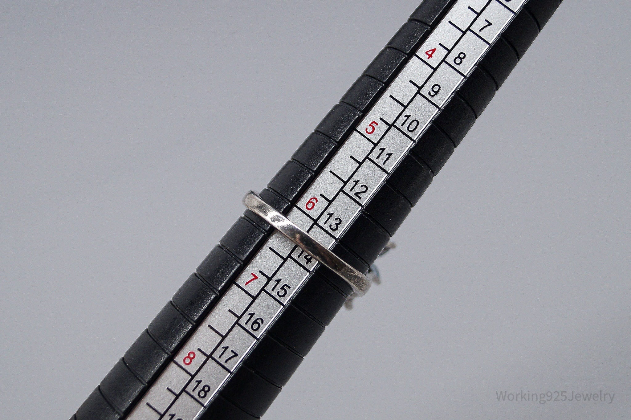 Vintage Blue Topaz Sterling Silver Ring - Size 6.25