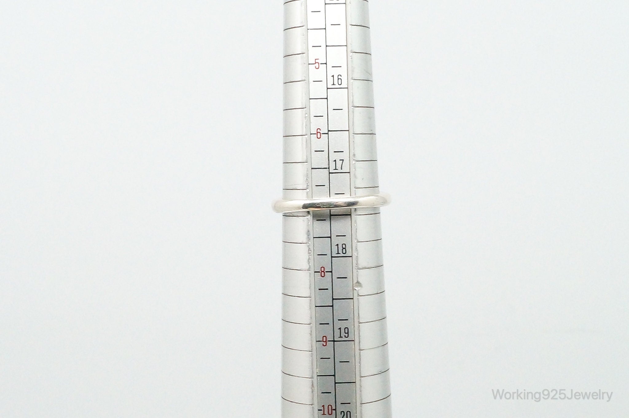 Vintage Carnelian Red Cubic Zirconia Sterling Silver Ring - Size 7