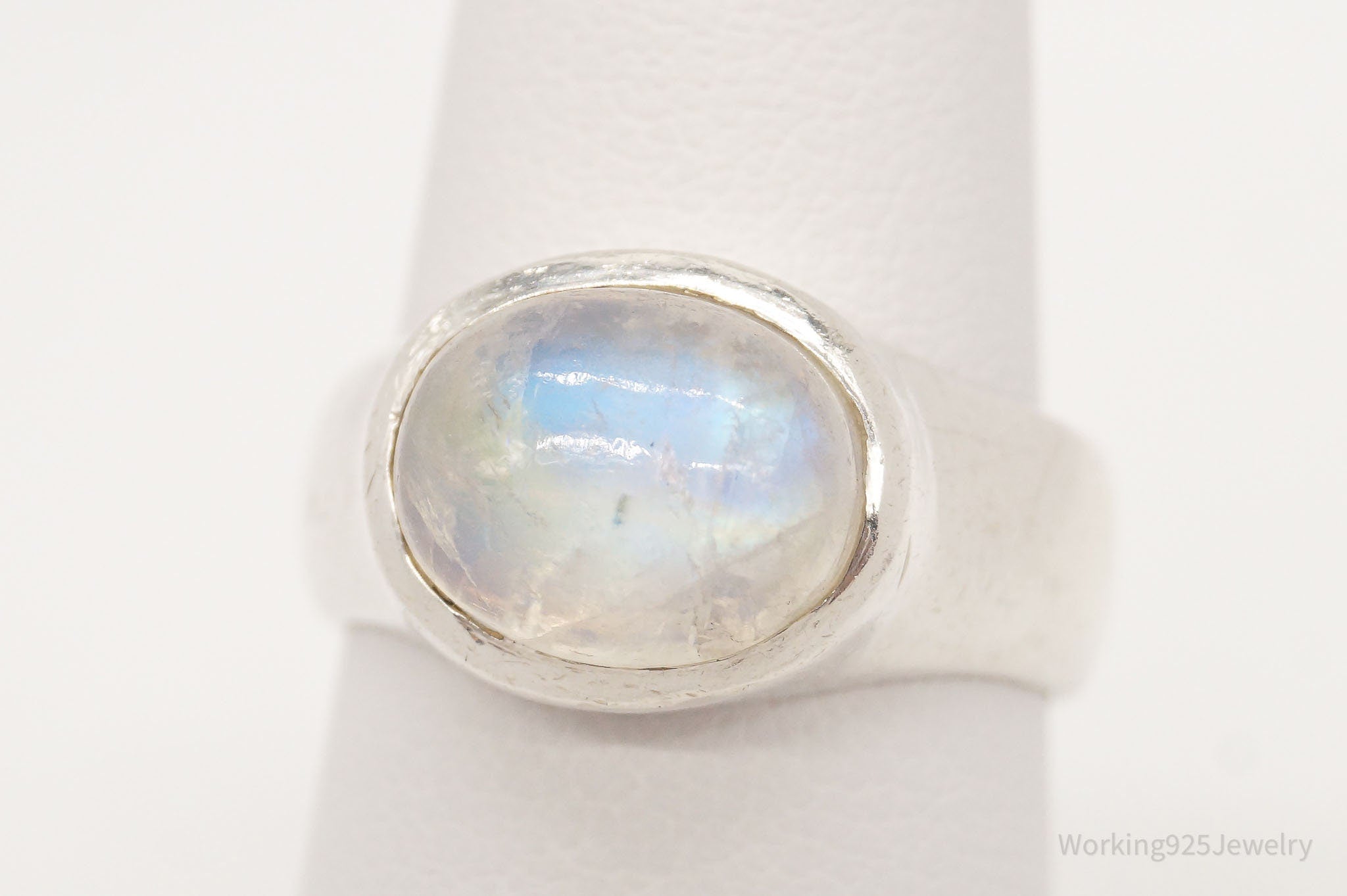 Vintage Moonstone Silver Ring - Size 6.75