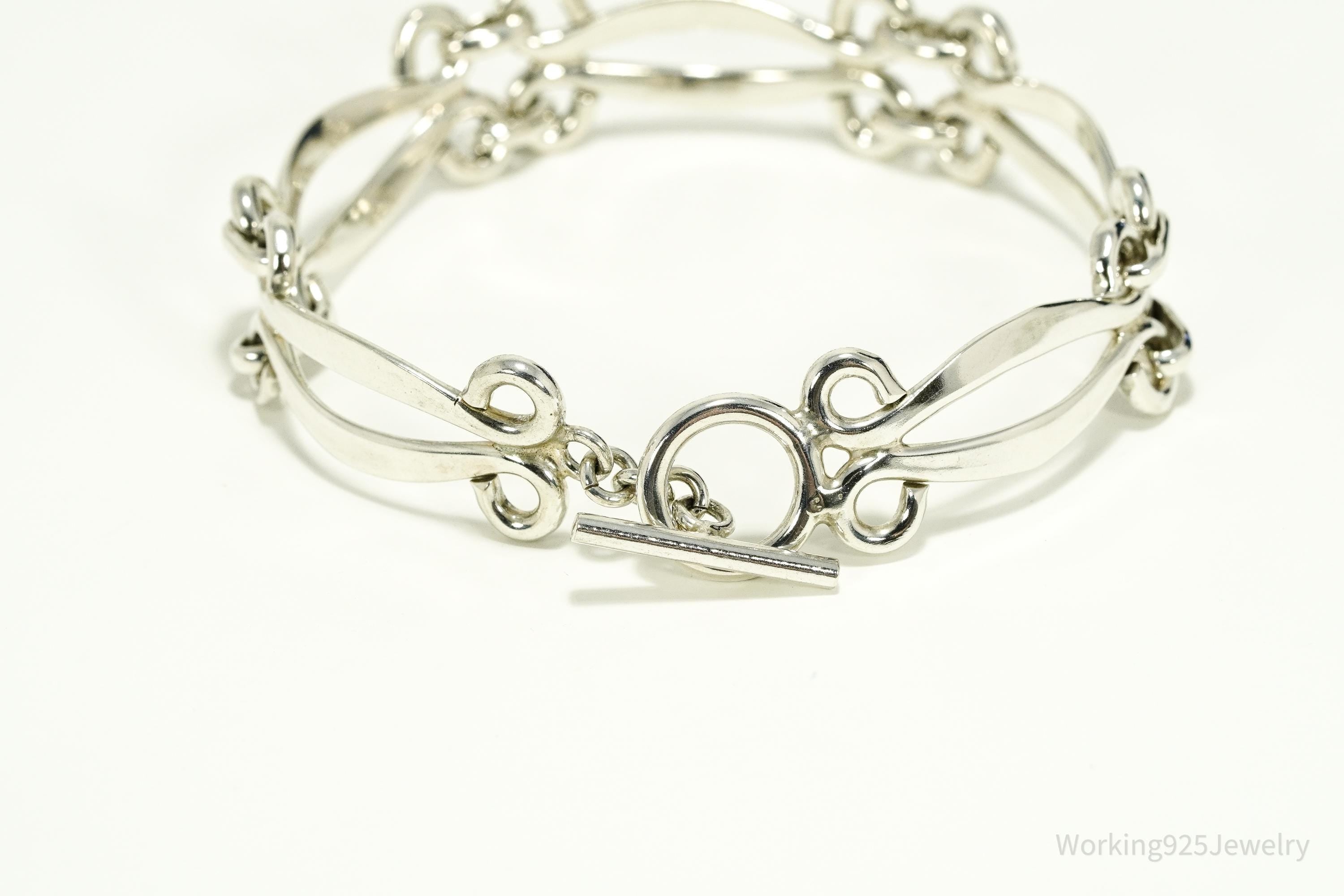 Vintage Mexico ATI Sterling Silver Bracelet - 7.25"