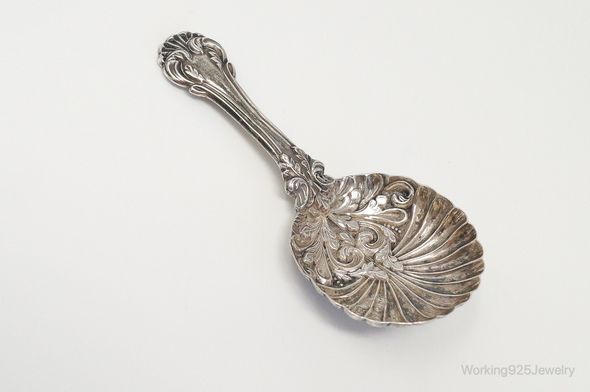 Antique Designer Art Nouveau Large Silver Spoon