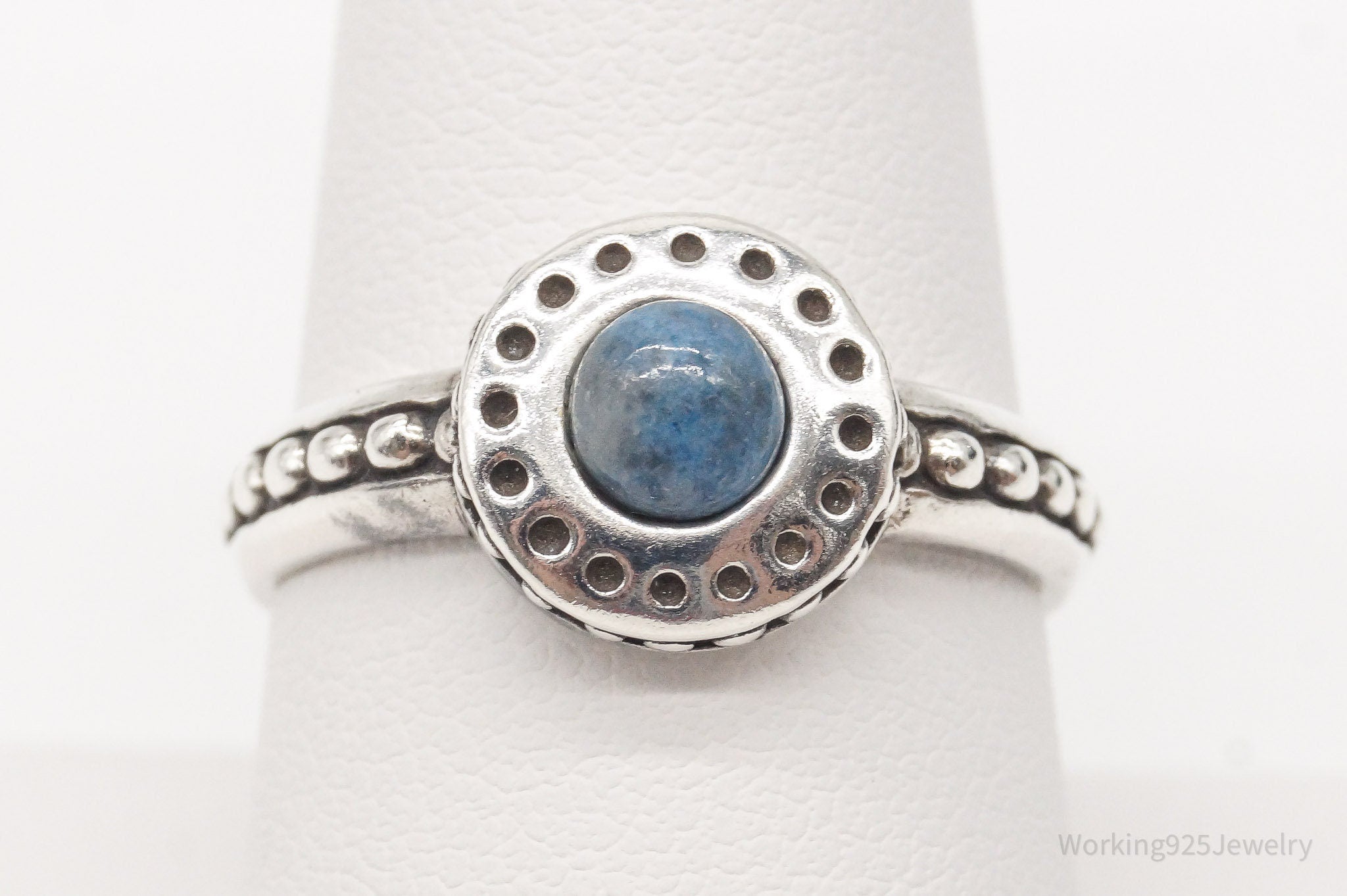 Vintage Native American Carol Felley Lapis Lazuli Sterling Silver Ring - Size 9