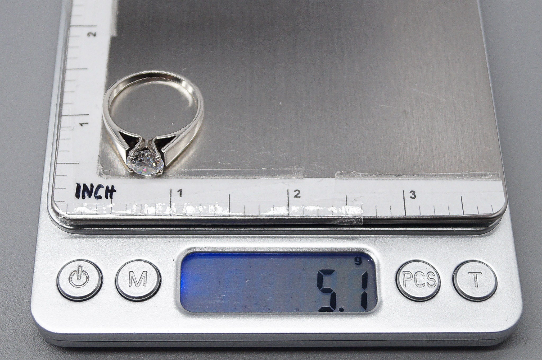 Vintage Diamonique DQCZ Sterling Silver Ring - Size 10