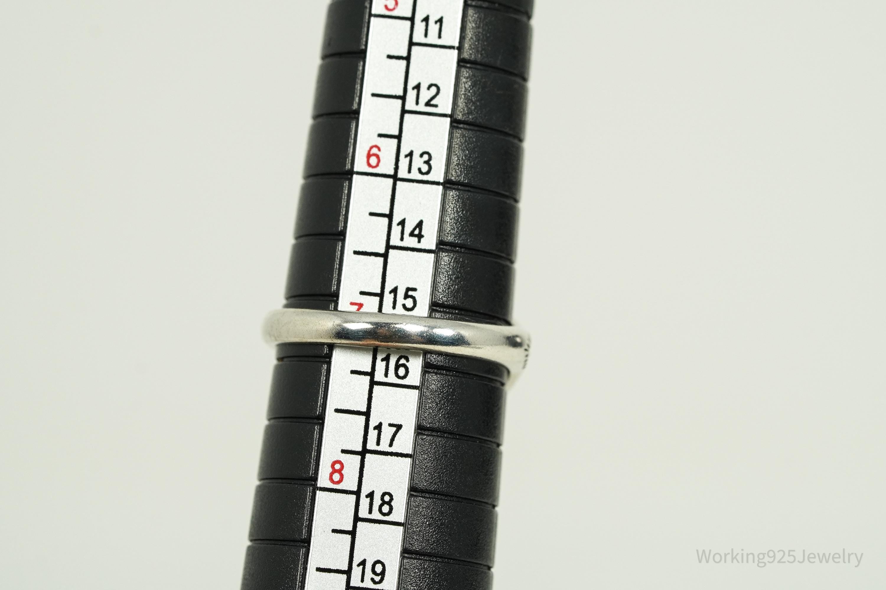 Vintage Designer CNA Citrine Sterling Silver Ring - Size 7