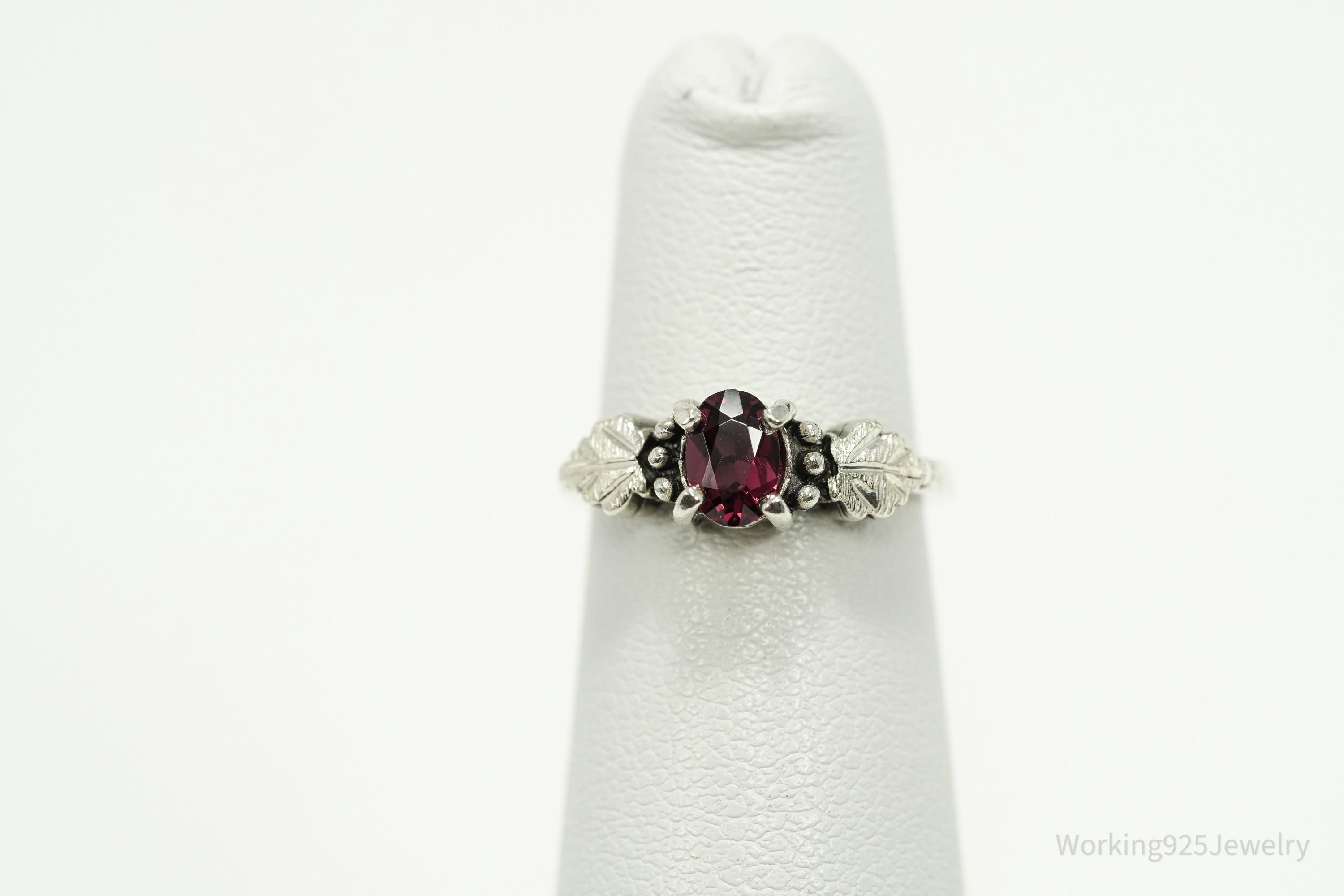Vintage WMCO Rhodolite Garnet Sterling Silver Ring - Size 3.75