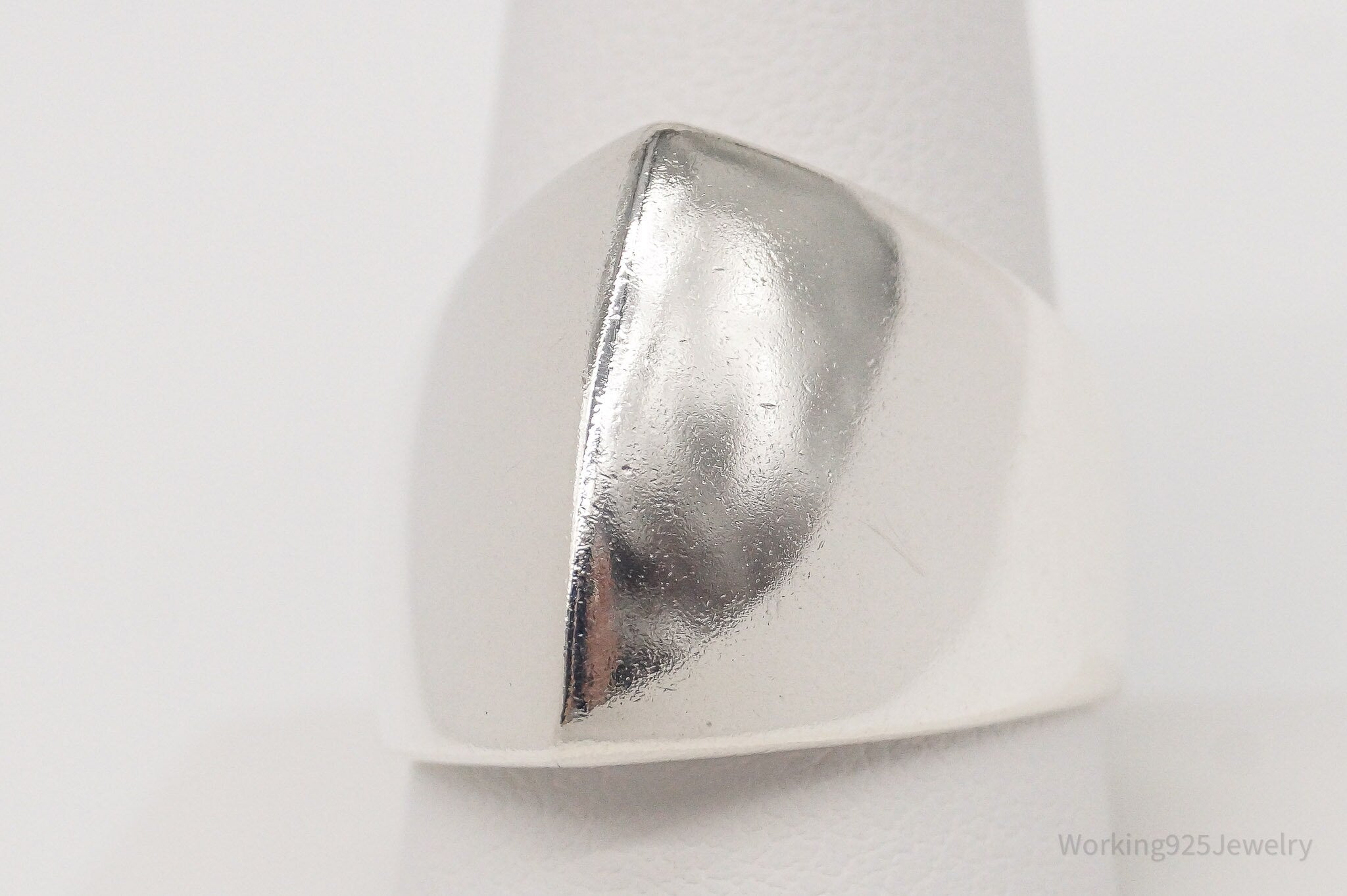 Vintage Modernist Style 950 Silver Ring - Size 10