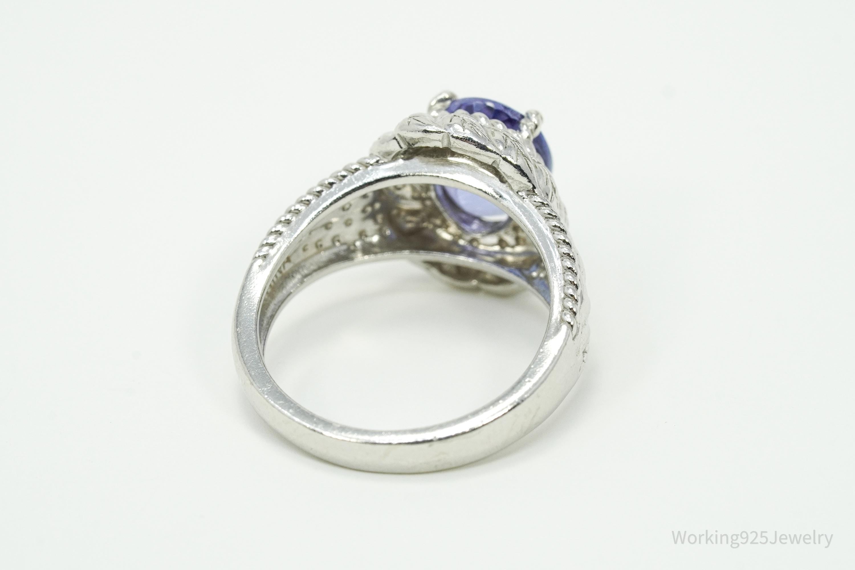 EA Tanzanite Sterling Silver Ring - Size 6