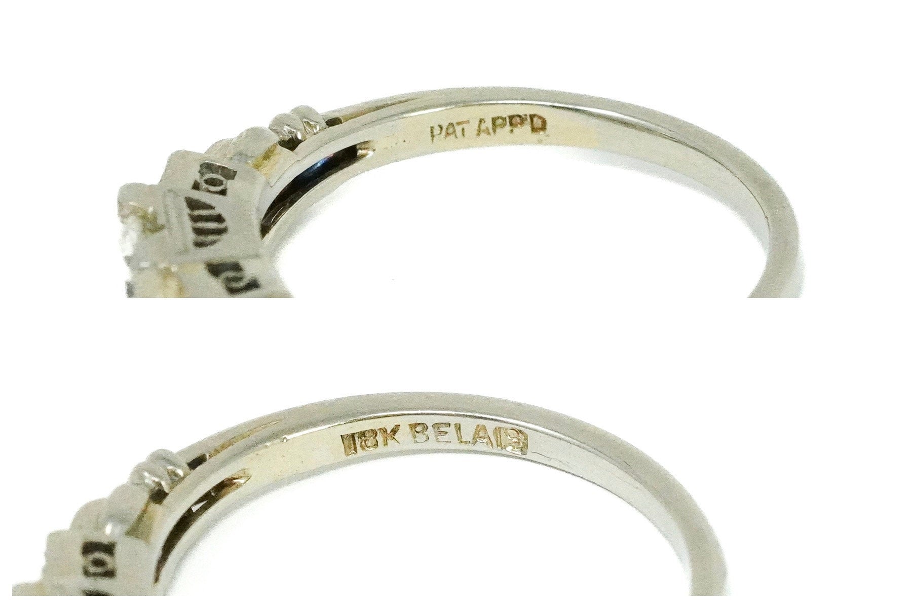 1930s Belais brothers 18K White Gold & Diamond Ring - Size 5 3/4