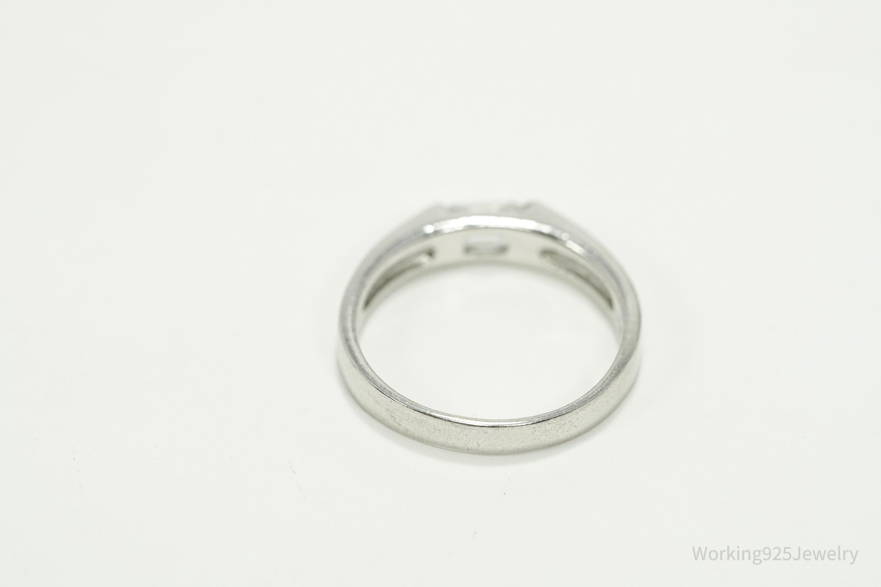 Vintage Cubic Zirconia Sterling Silver Ring Size 8.25