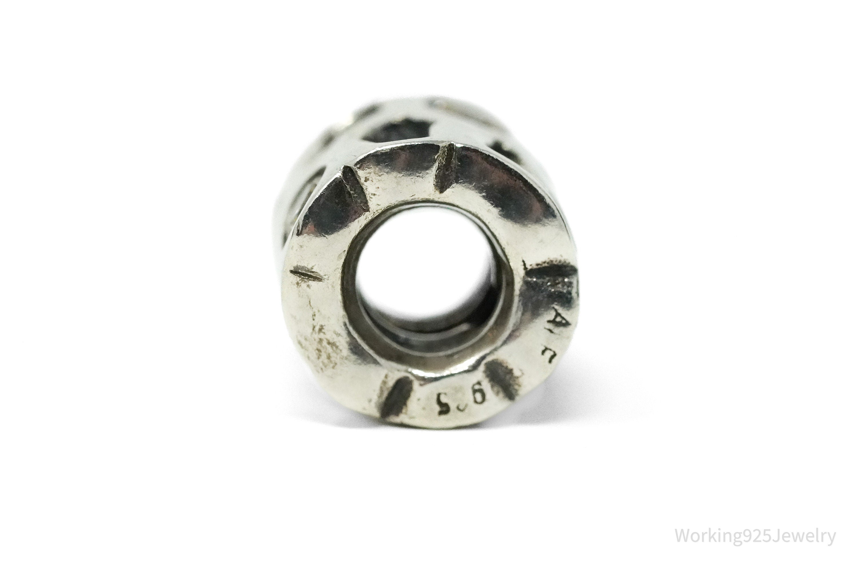 Authentic Designer Pandora Champagne Cubic Zirconia Sterling Silver Charm