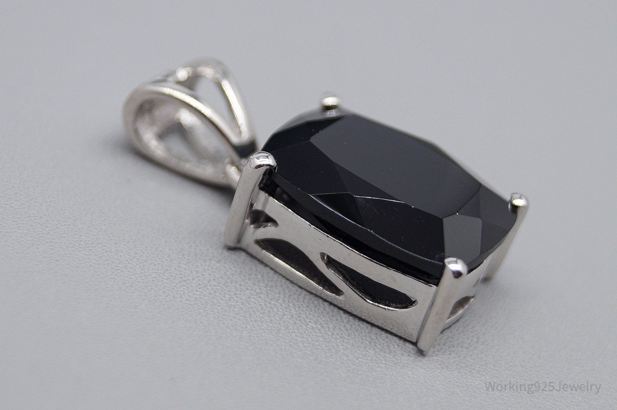 JTV TGGC Black Onyx Sterling Silver Pendant