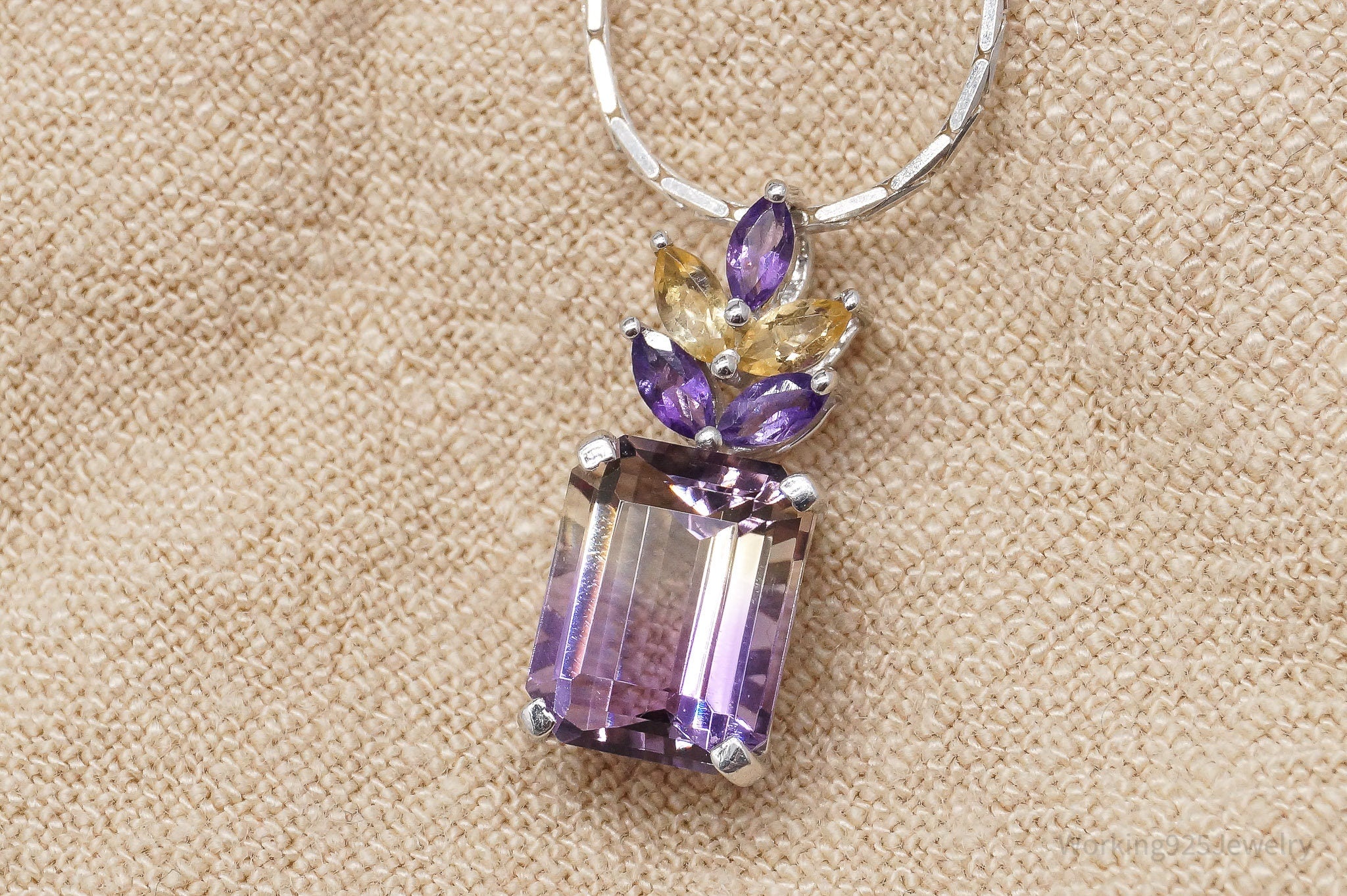 JTV's TGGC Ametrine Sterling Silver Necklace 20"