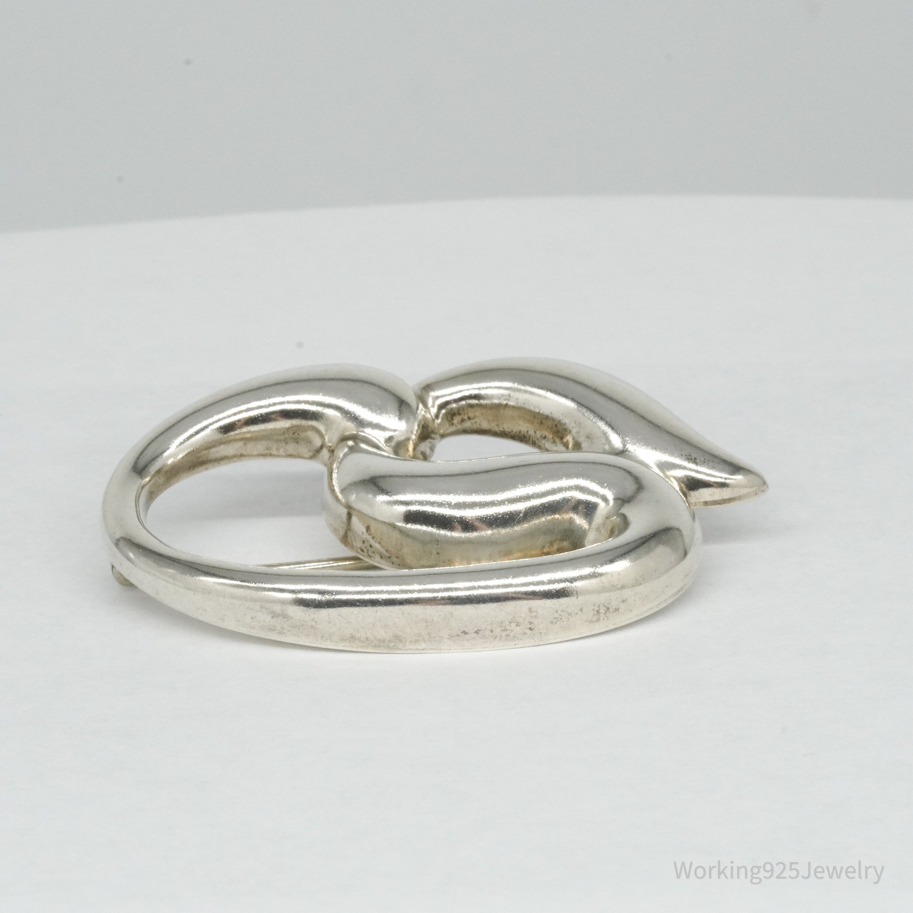 RARE Vintage Sterling Silver Bayanihan Sculptural Modernist Brooch