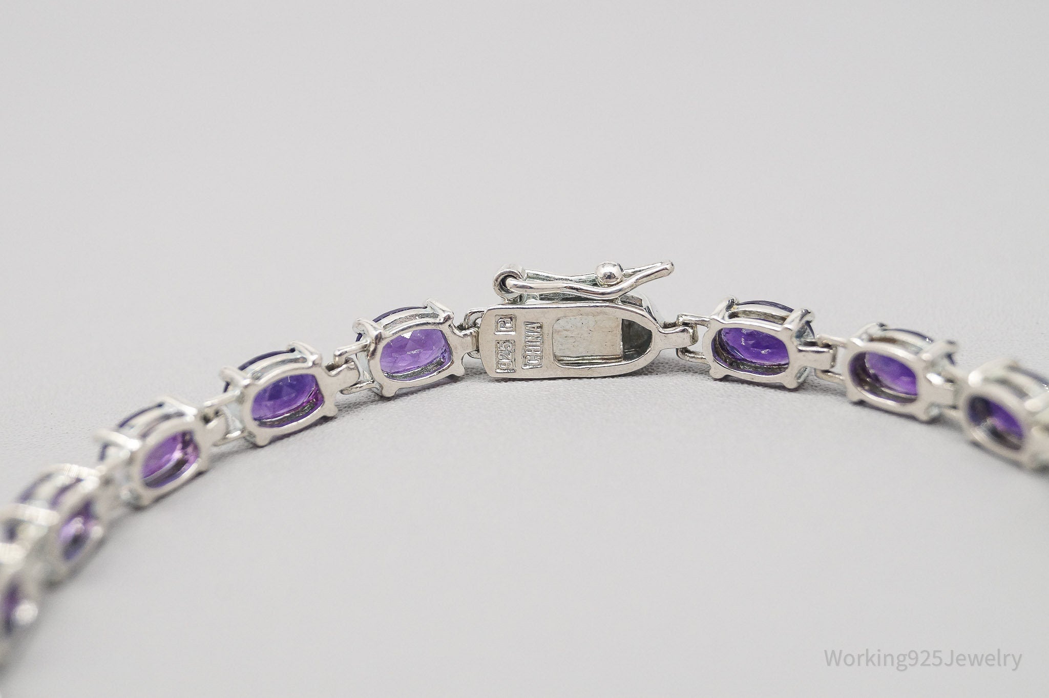 Vintage Designer Ross Simons Amethyst Sterling Silver Bracelet