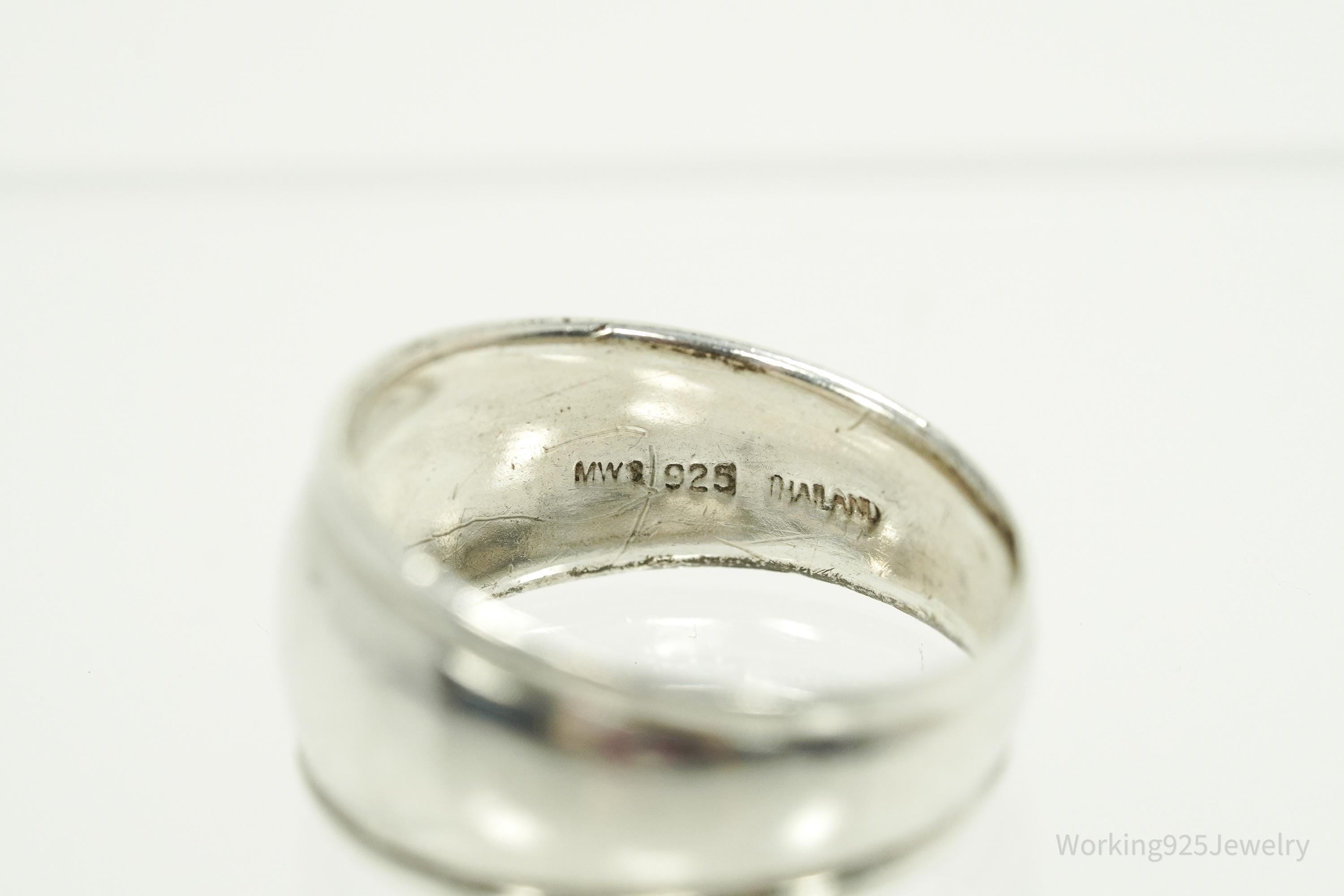 Vintage Sterling Silver Band Ring - Size 9.25