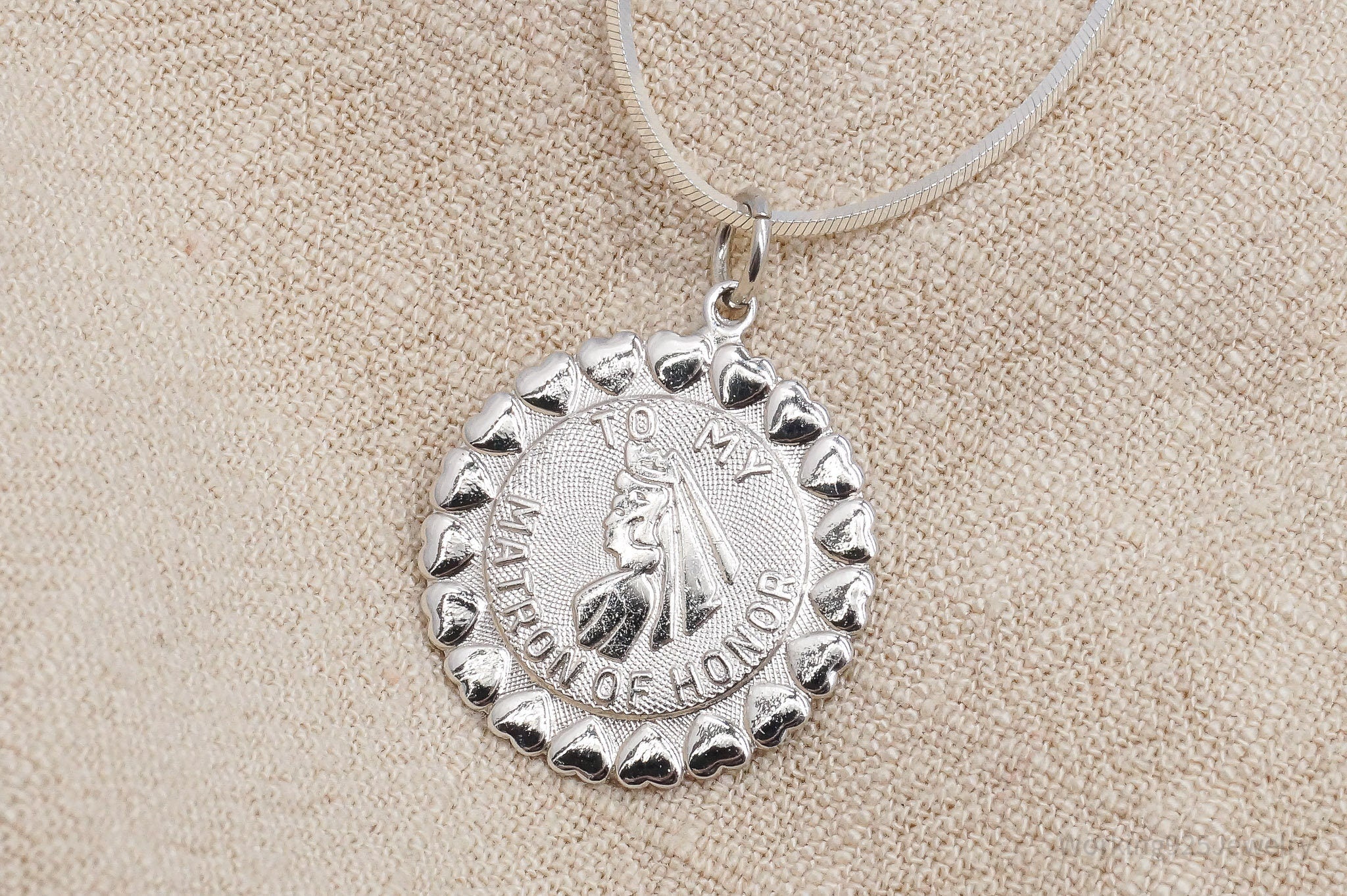 Vintage Maid Of Honor Sterling Silver Necklace 20"