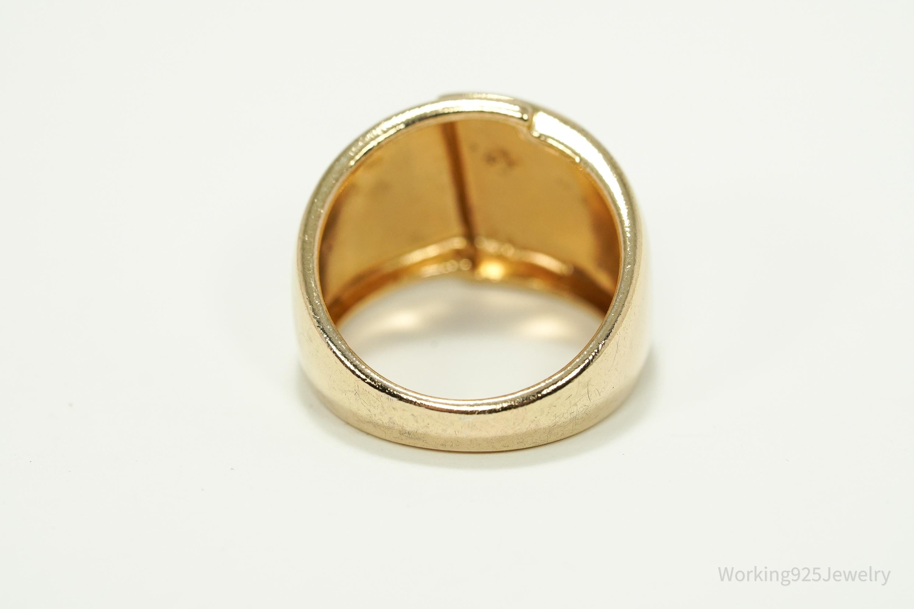 Vintage Ross Simons Rose Gold Vermeil Sterling Silver Band Ring - Size 7
