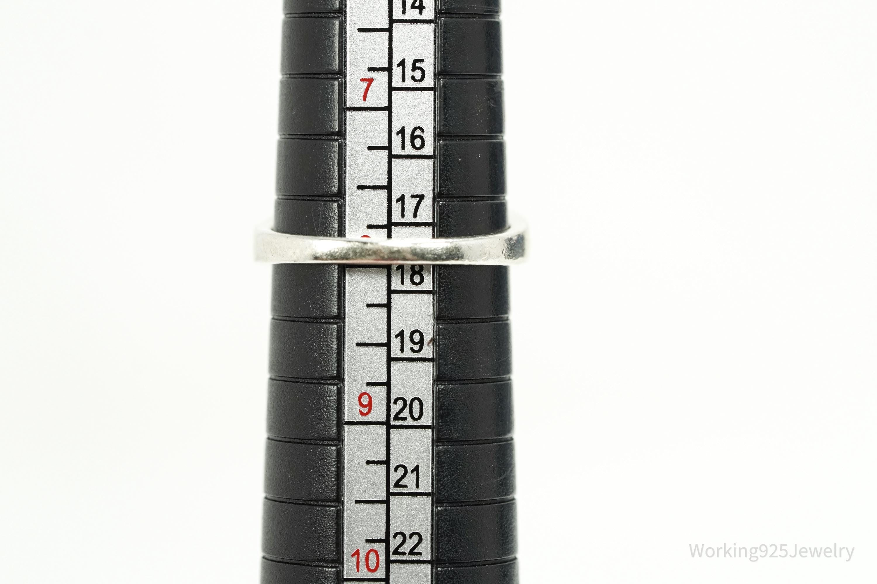 Vintage Designer Kabana Blue Topaz Sterling Silver Ring - Size 8