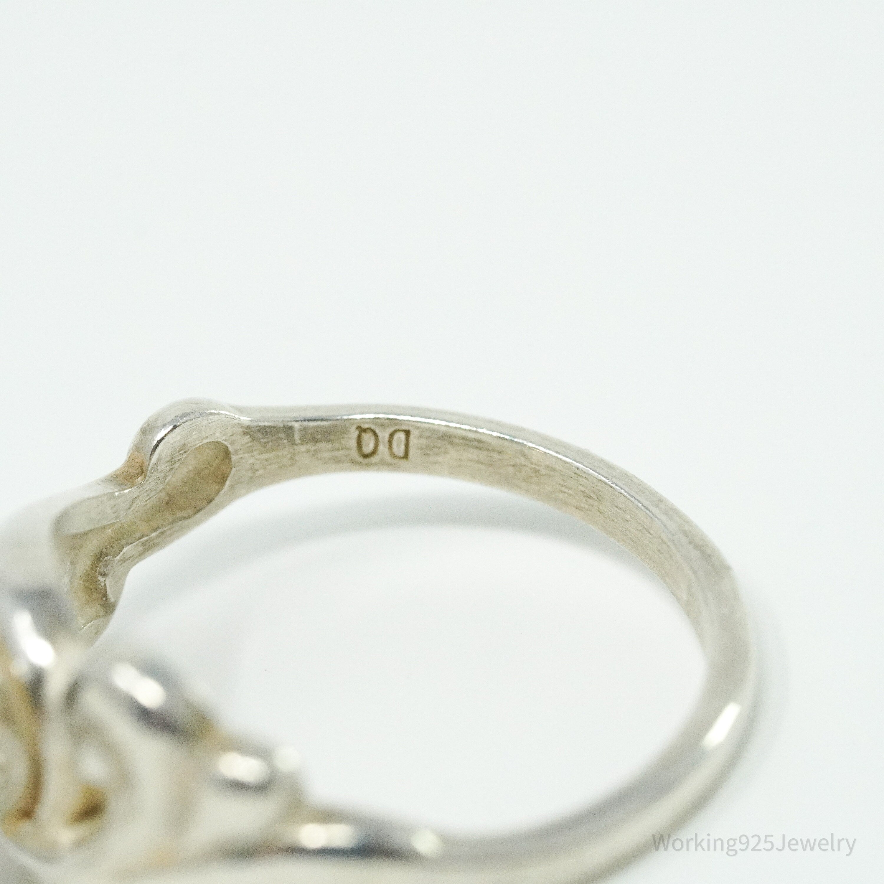 Vintage KABANA Diamonique Cubic Zirconia Sterling Silver Ring - Size 5