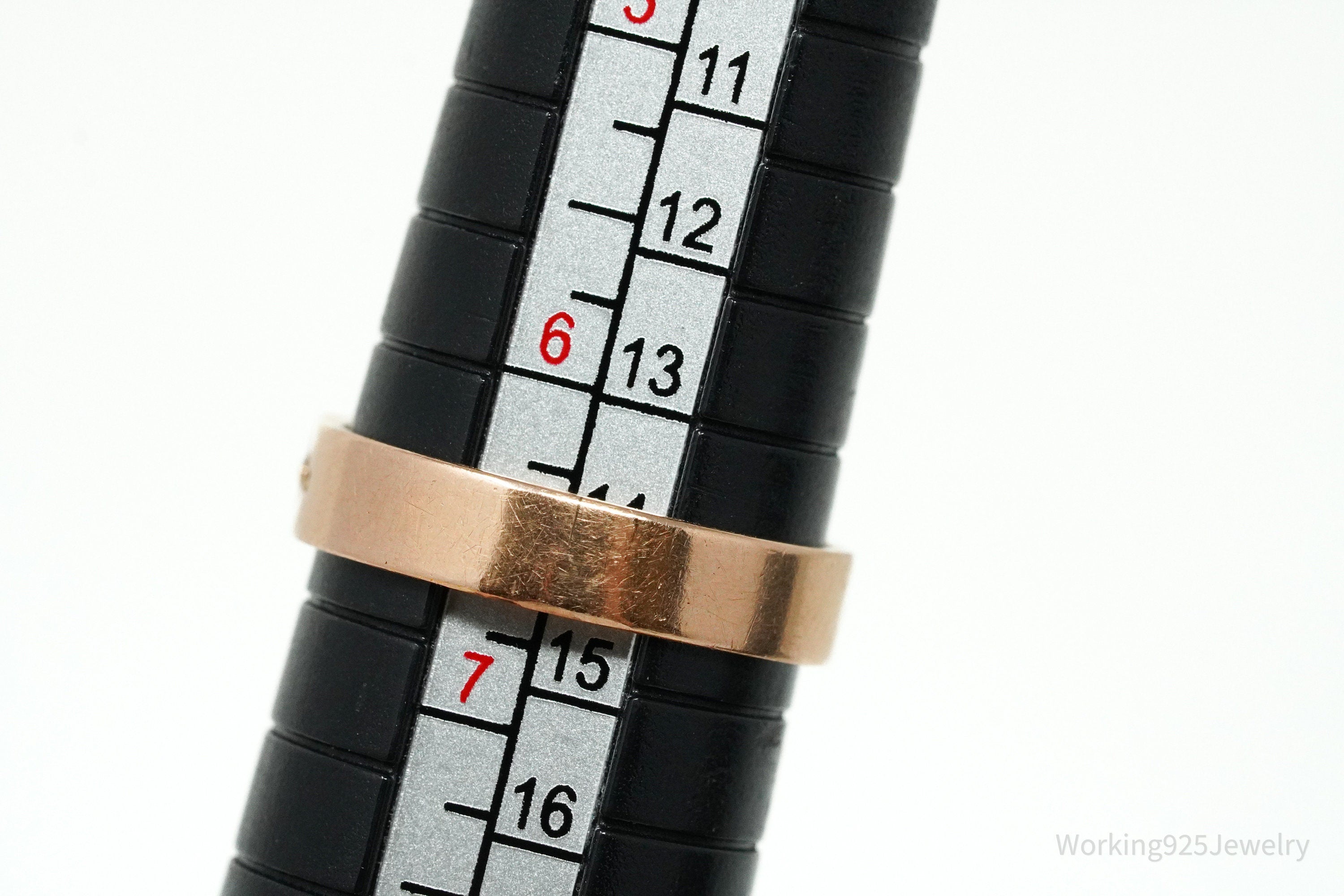 Antique 14K Rose Gold & Seed Pearls Cameo Ring - Size 6.5