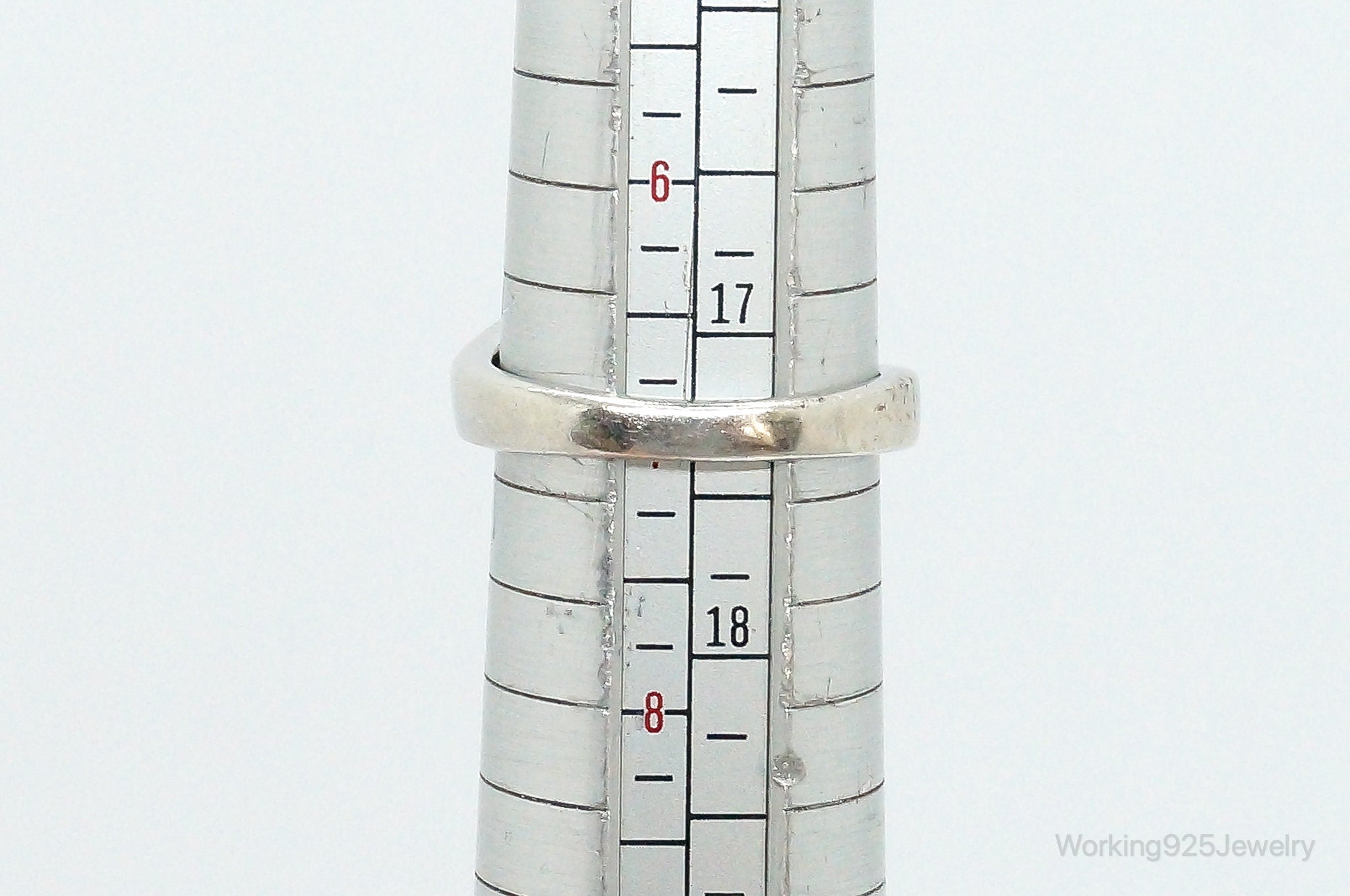 Designer AK Cubic Zirconia Opal Sterling Silver Ring - Size 7